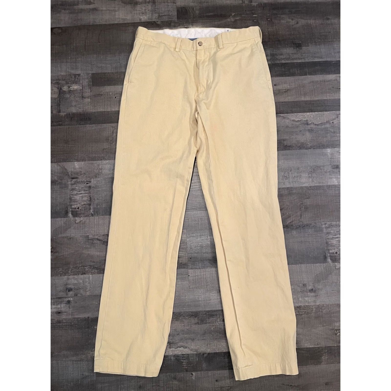 Polo Ralph Lauren Polo Ralph Lauren Pants Mens 34x34 Yellow Classic Fit Distressed Polo Ralph Lauren Andrew Sullivan Chino Straight Front Button Zip Pockets Logo Size US S / EU 44-46 / 1 - 5 Thumbnail