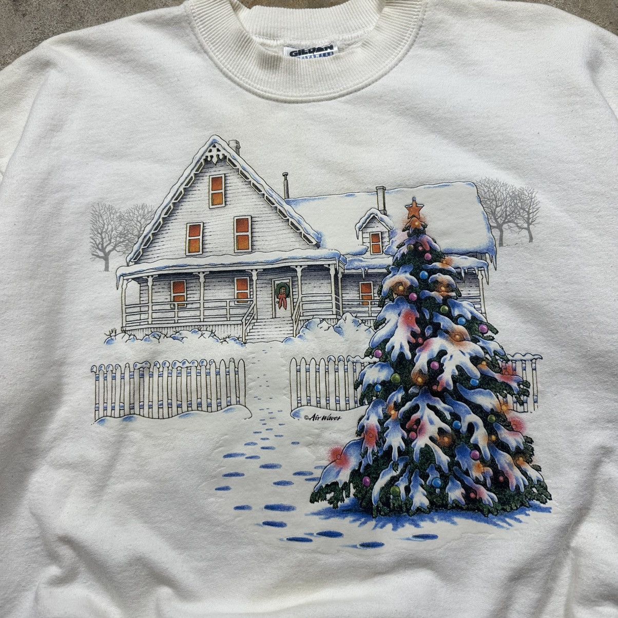 Gildan Vintage 90s Air Waves Christmas Grandma Crewneck Size M Size US M / EU 48-50 / 2 - 2 Thumbnail
