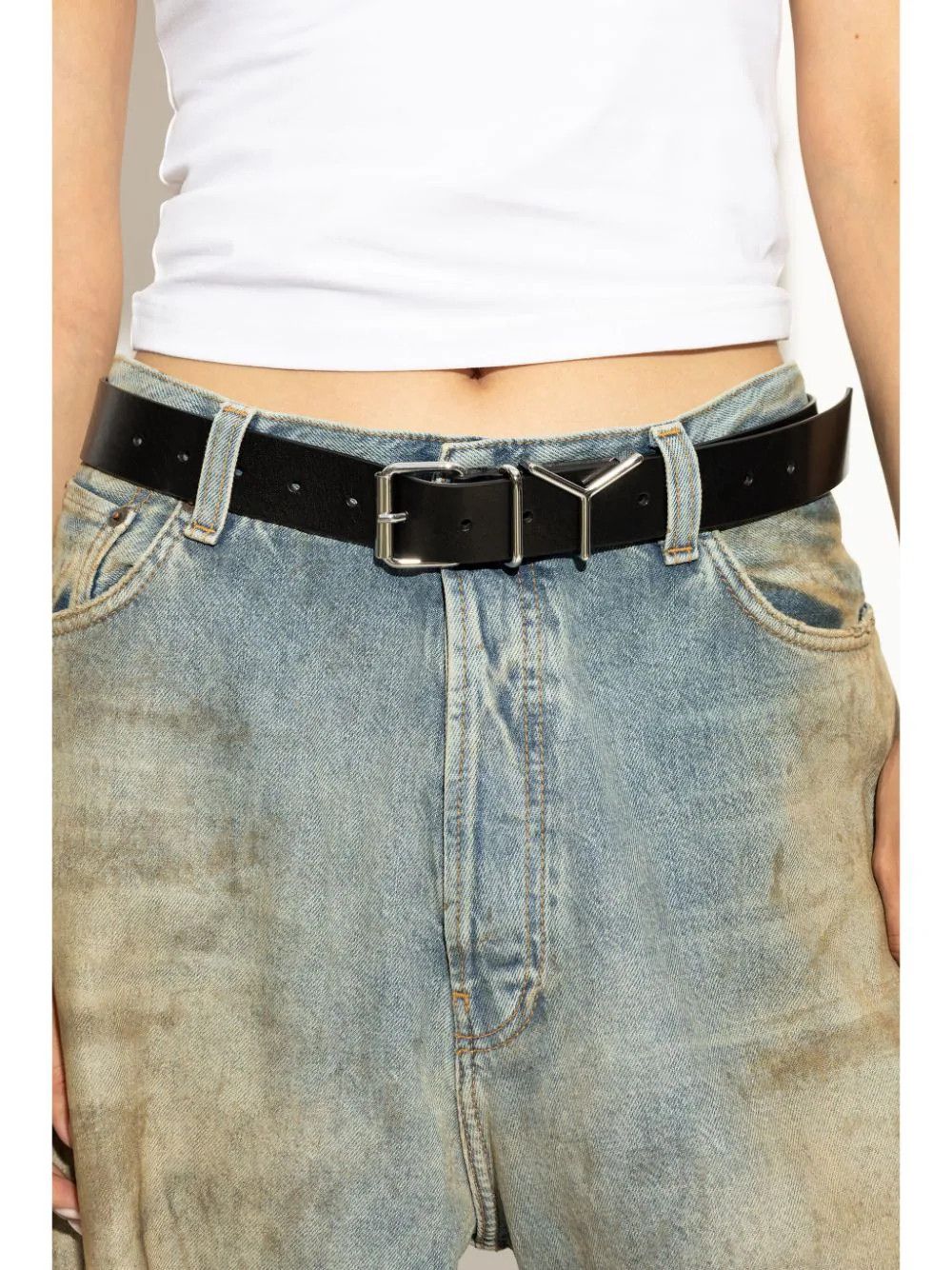 Y/Project o1s22i1n0924 Size: 80 Buckle Belt in Black Size ONE SIZE - 2 Thumbnail
