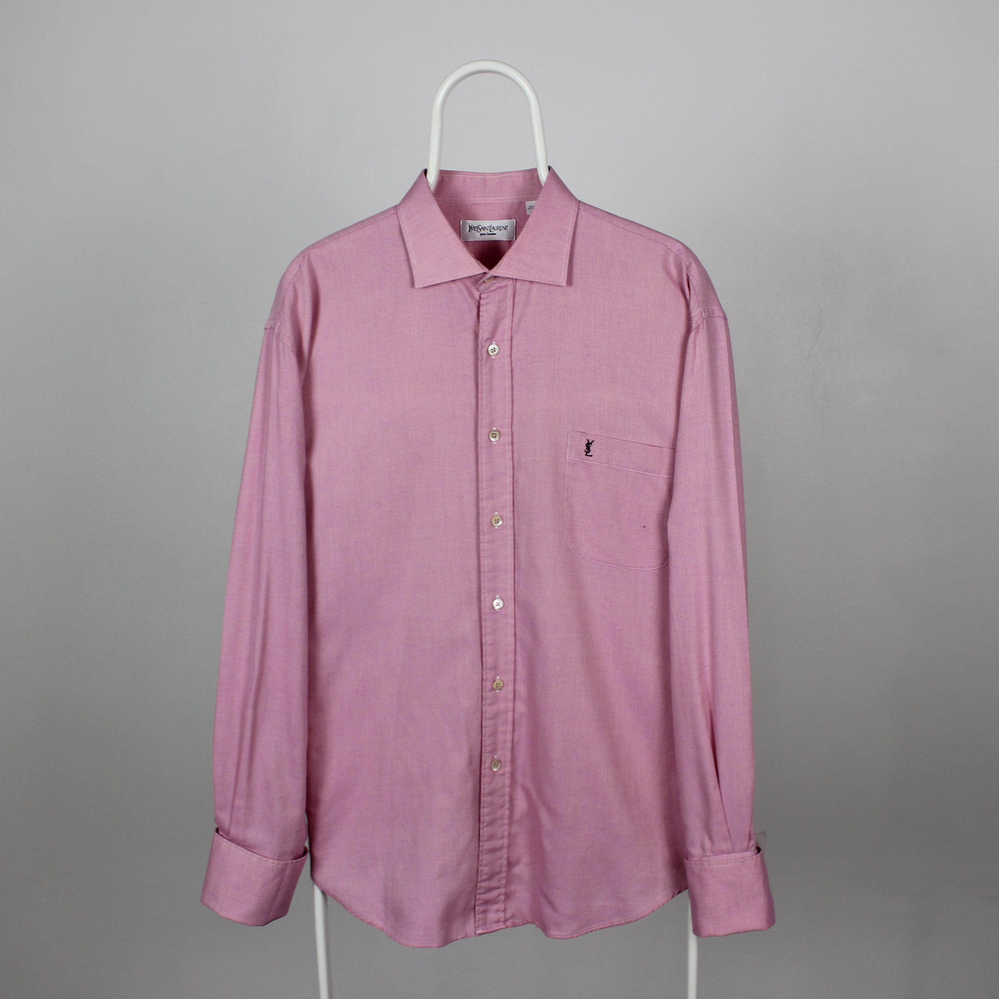 Yves Saint Laurent Yves Saint Laurent shirt button ups 43 17 PINK ysl Size US XL / EU 56 / 4 - 2 Thumbnail