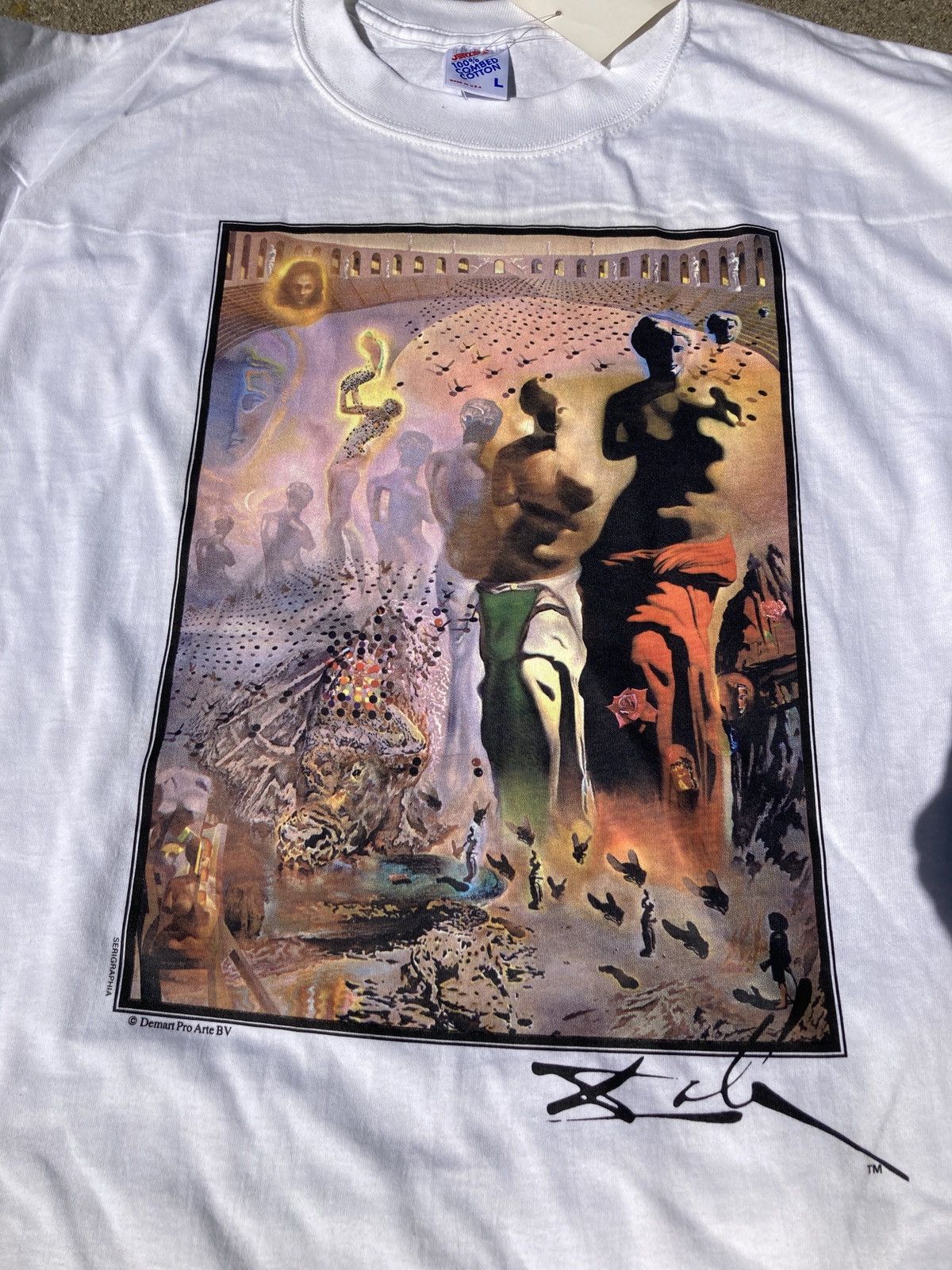 Vintage VTG 90s Salvador Dali Hallucinogenic Torreador T-Shirt XL Size US XL / EU 56 / 4 - 2 Thumbnail