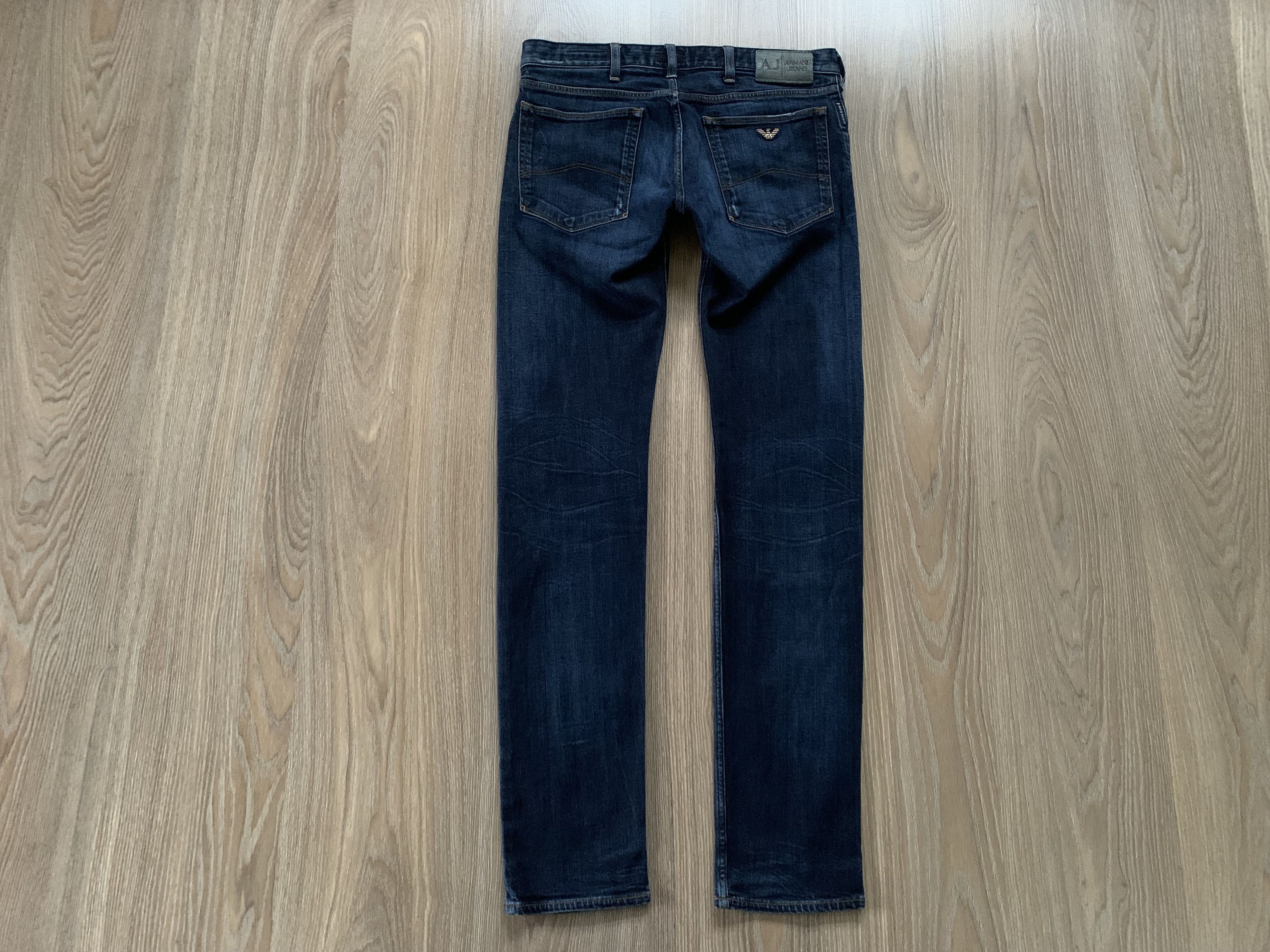 Armani Vintage Navy Blue Slim Armani Jeans Size US 31 - 3 Thumbnail