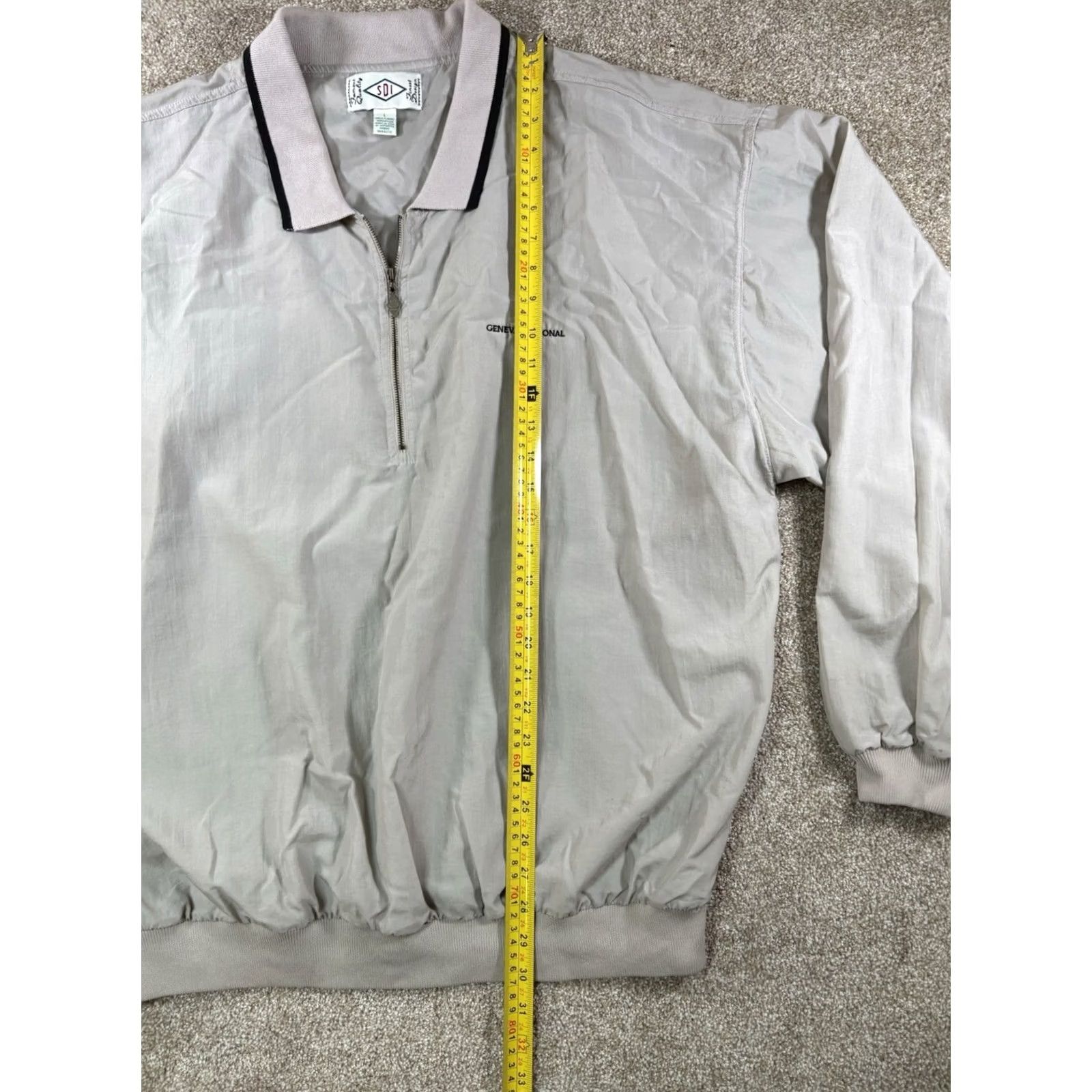 Vintage VINTAGE SDI Windbreaker Jacket Mens L Beige Golf 90s Outdoor Retro Sports Geneva National Golf Course Size US L / EU 52-54 / 3 - 5 Thumbnail