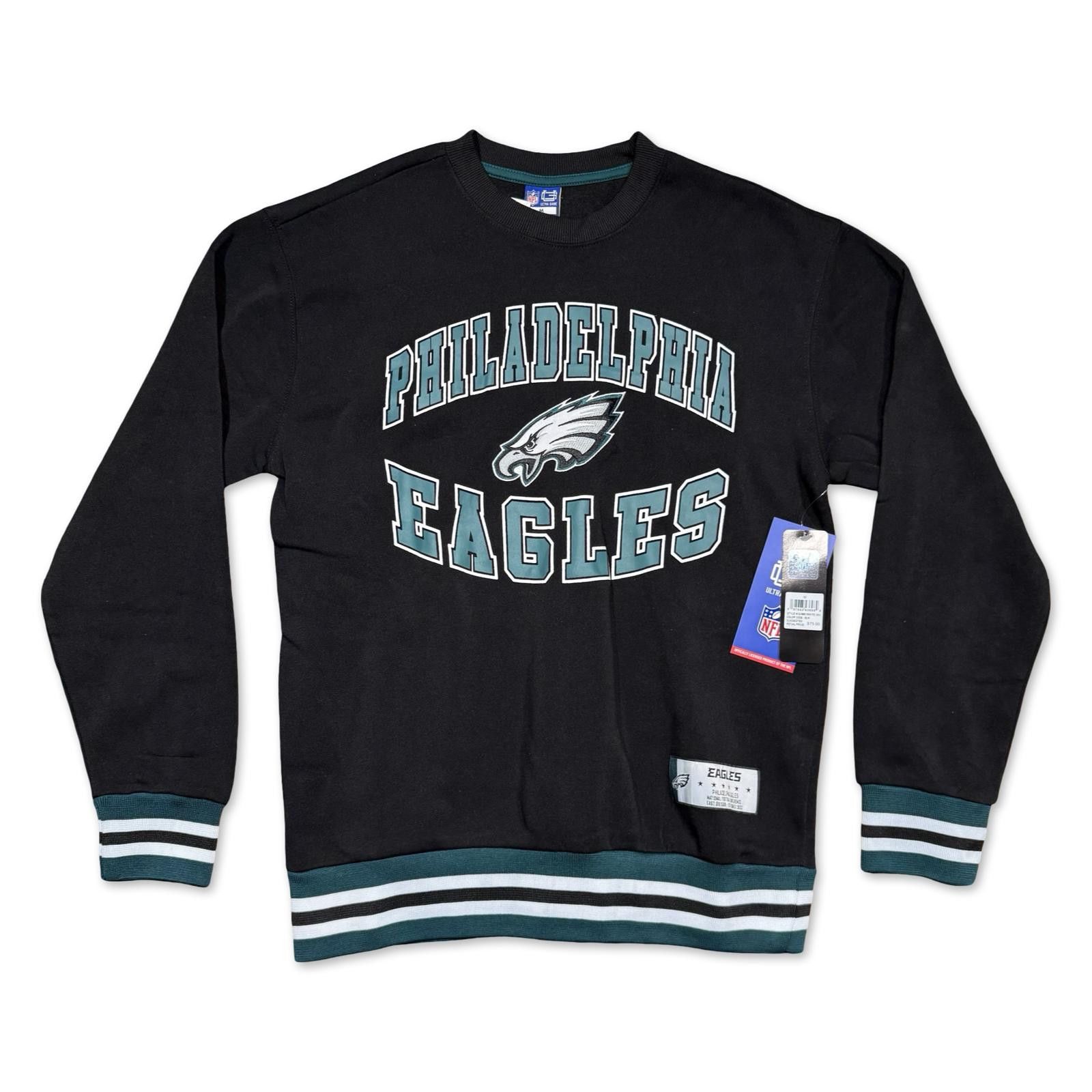 NFL Philadelphia Eagles Black Crewneck Sweatshirt Size US XL / EU 56 / 4 - 1 Thumbnail