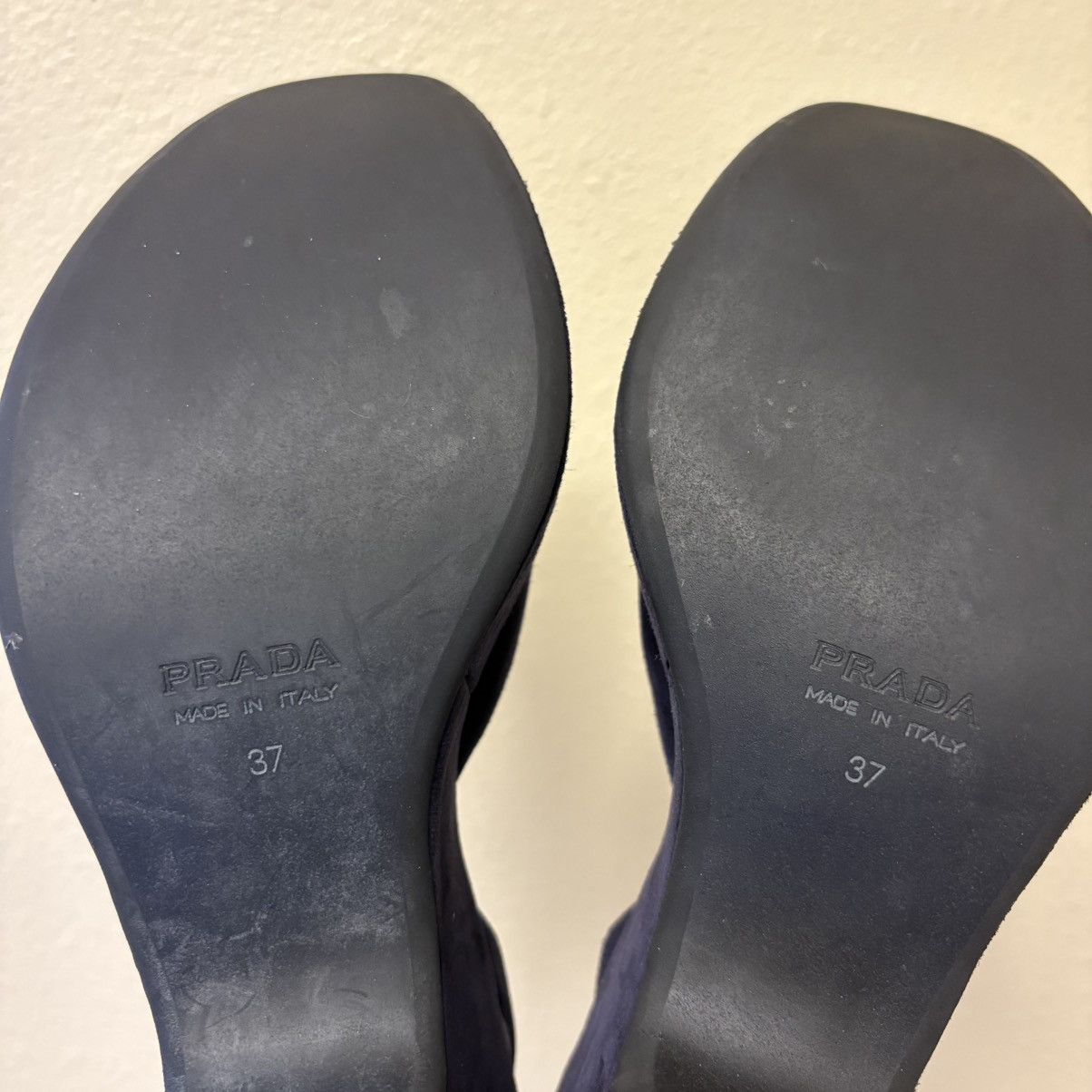 Prada Dark Navy Blue Prada platforms Size US 7 / IT 37 - 5 Thumbnail