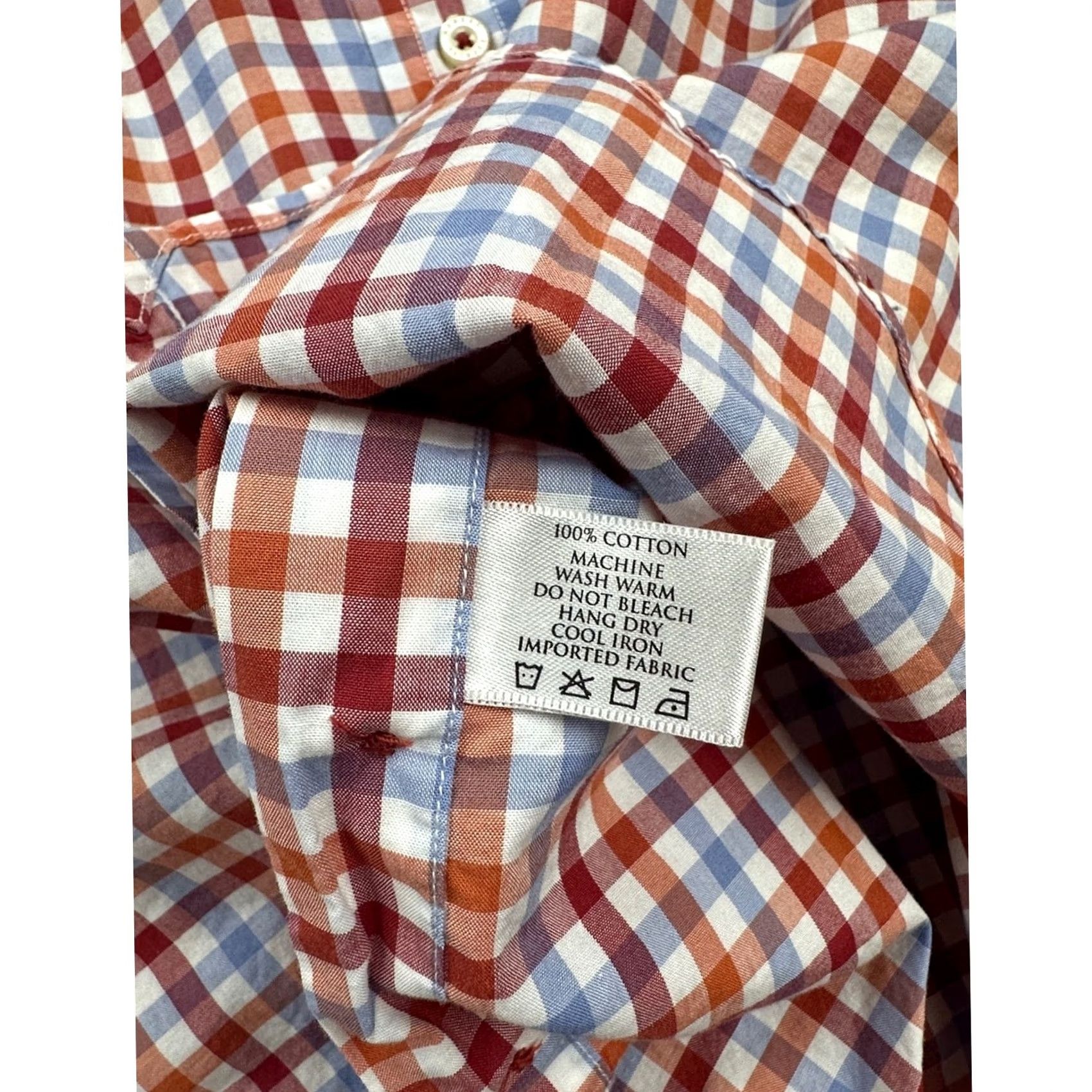 Robert Talbott Robert Talbott Caramel Checkered Long Sleeve Button Down - Medium Shirts Mens Red Size US M / EU 48-50 / 2 - 8 Thumbnail
