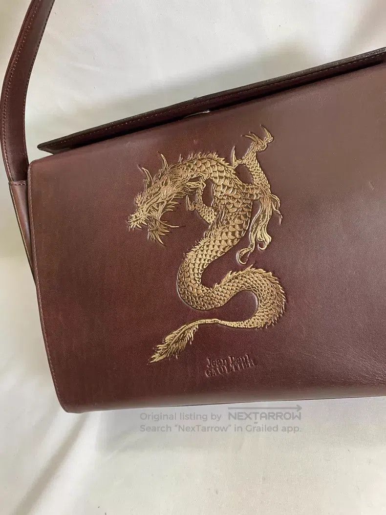 Jean Paul Gaultier jean paul gaultier Dragon Pattern Thorn Handbag, Brown Size ONE SIZE - 2 Thumbnail