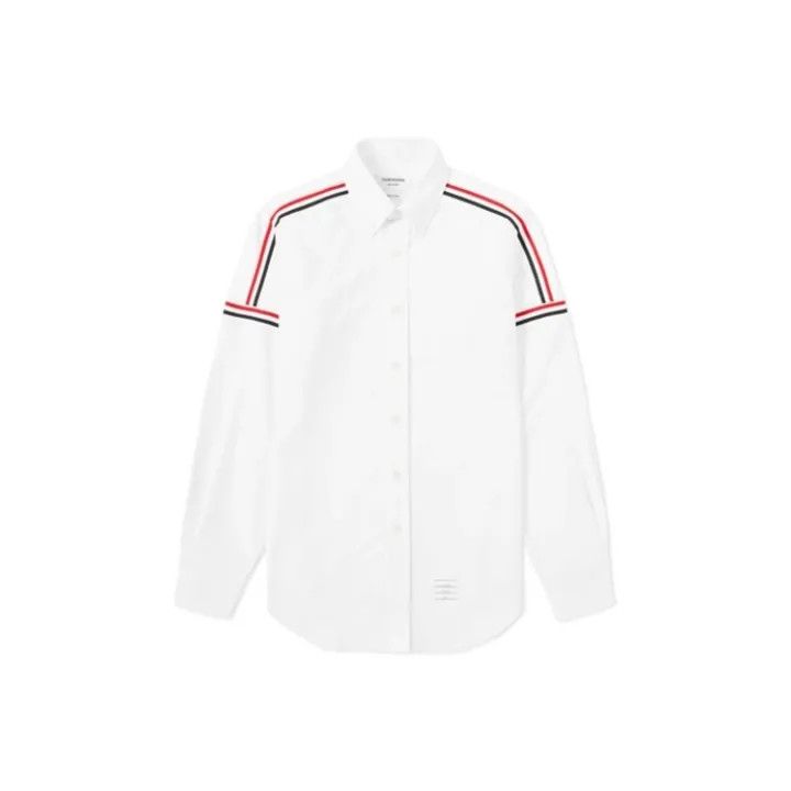 Thom Browne Thom Browne Logo Pattern Long Sleeve Shirt 0079 Size US M / EU 48-50 / 2 - 1 Thumbnail