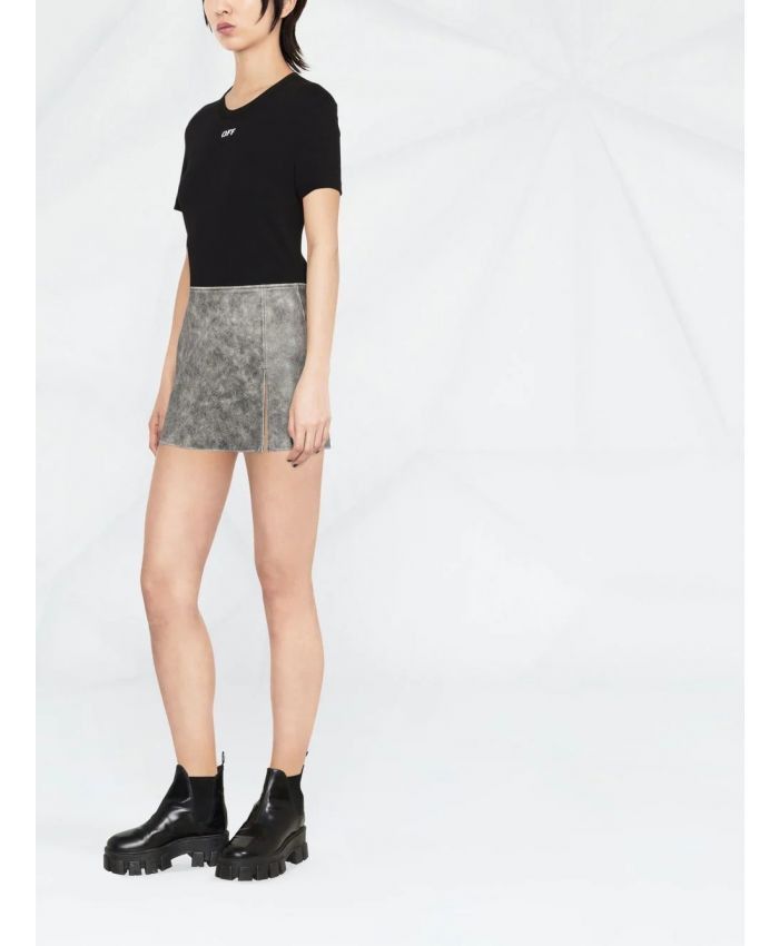 Off-White o1gr1nt0325 Off Stamp Rib Basic T-Shirt in Black Size XL / US 12-14 / IT 48-50 - 4 Thumbnail