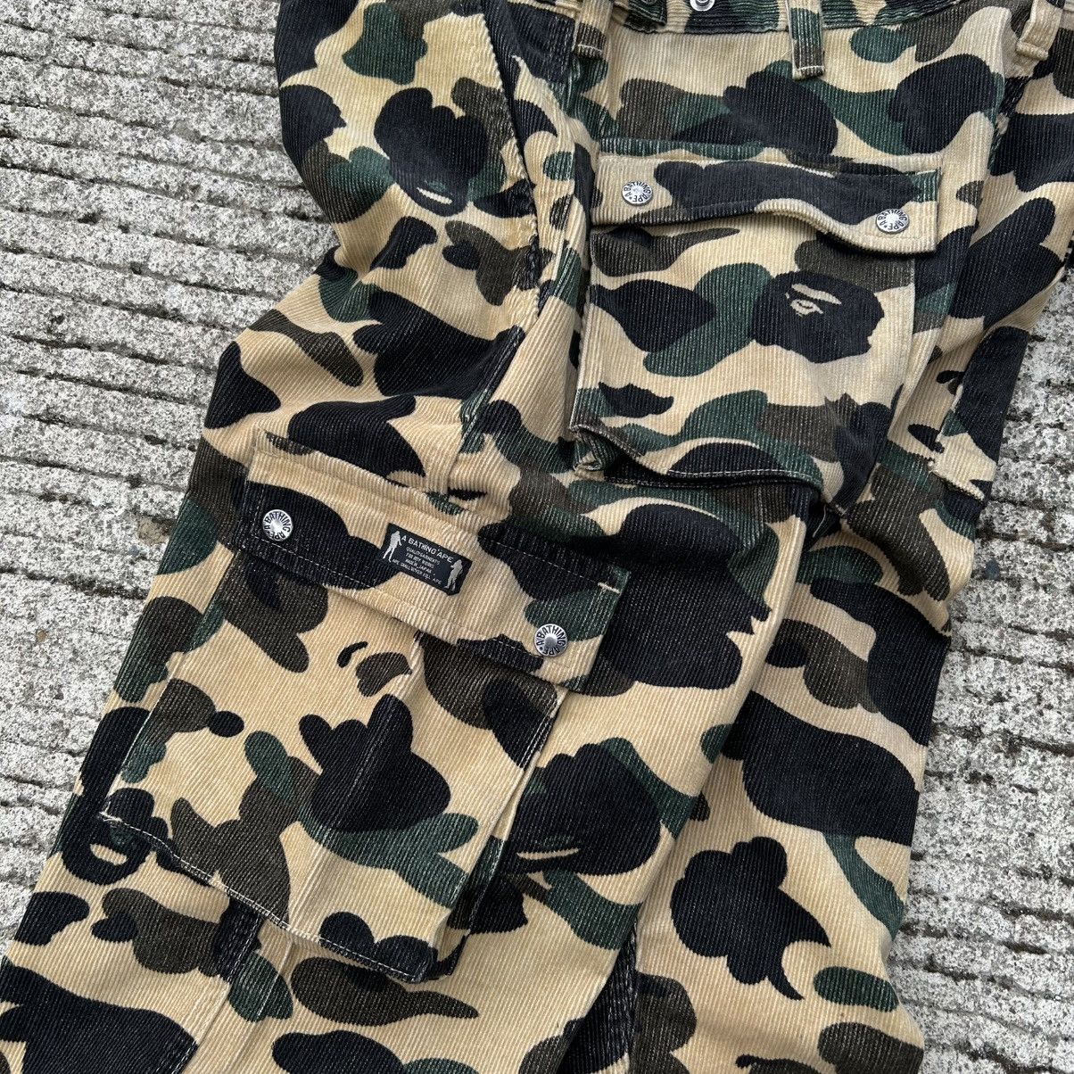Bape (Nigo era) 1990s OG Bape 1st Camo Corduroy Cargo Pants Size US 34 / EU 50 - 7 Thumbnail