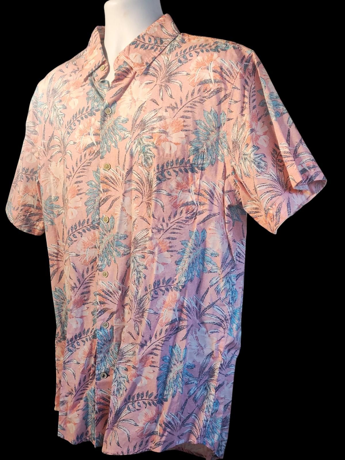 Izod IZOD Men's Casual Short Sleeve Tropical Print Shirt Size US XL / EU 56 / 4 - 5 Thumbnail