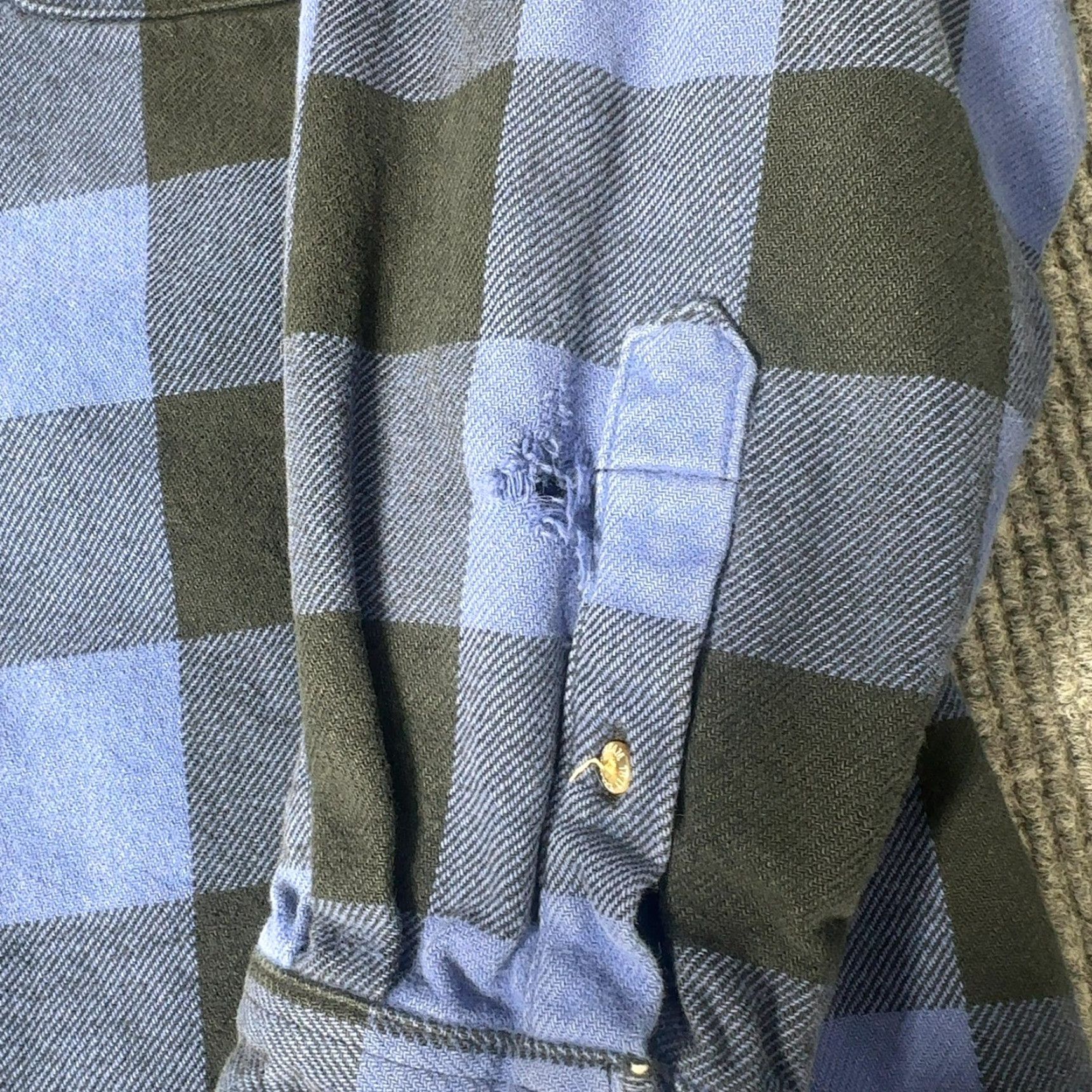 Vintage Field & Stream Flannel Shirt Mens XXL Blue Black Buffalo Plaid Button Up Size US XXL / EU 58 / 5 - 7 Thumbnail