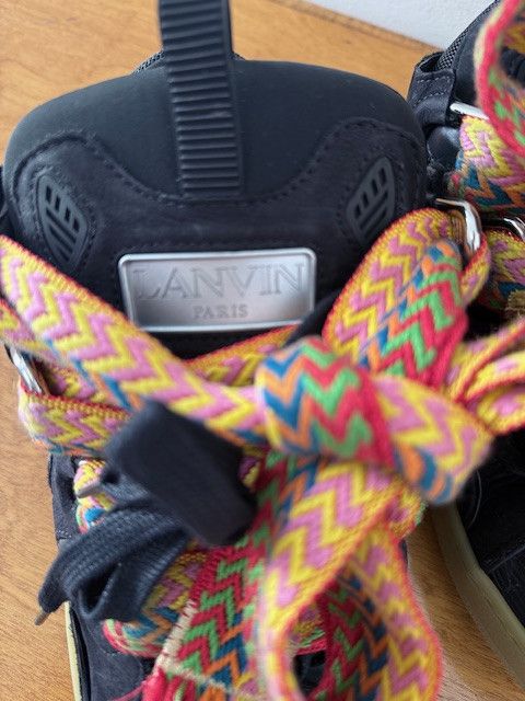Lanvin Lanvin Curb Sneakers - Black Multicolor Laces, Size 40 Size US 7 / EU 40 - 3 Thumbnail