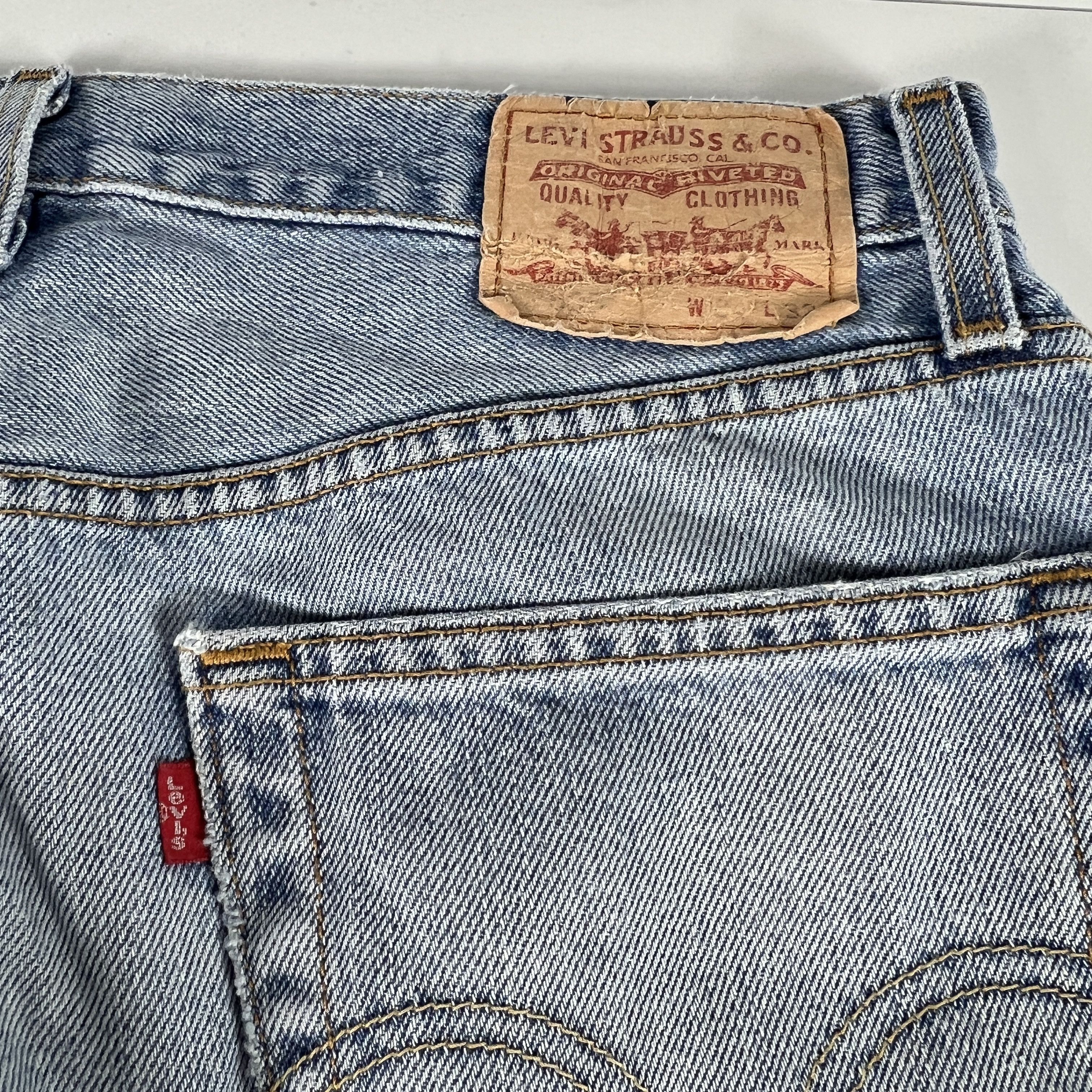 Levi's × Vintage Y2K Levi's Jeans 505 Straight Blue Faded Distressed Denim Size US 34 / EU 50 - 15 Thumbnail