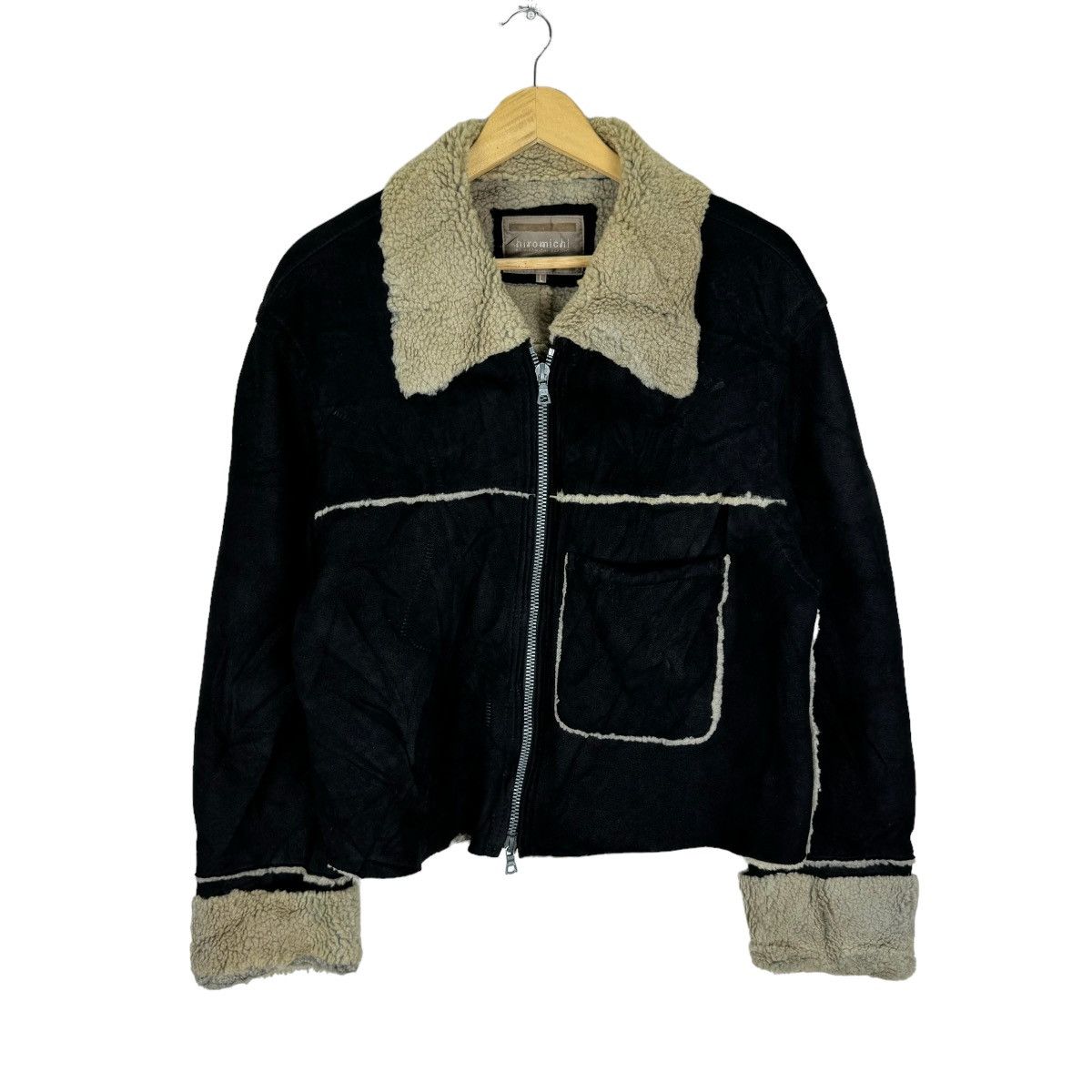 Japanese Brand 🌟HIROMICHI NAKANO SHERPA LEATHER JACKET LIKE NUMBER NINE Size US L / EU 52-54 / 3 - 6 Thumbnail