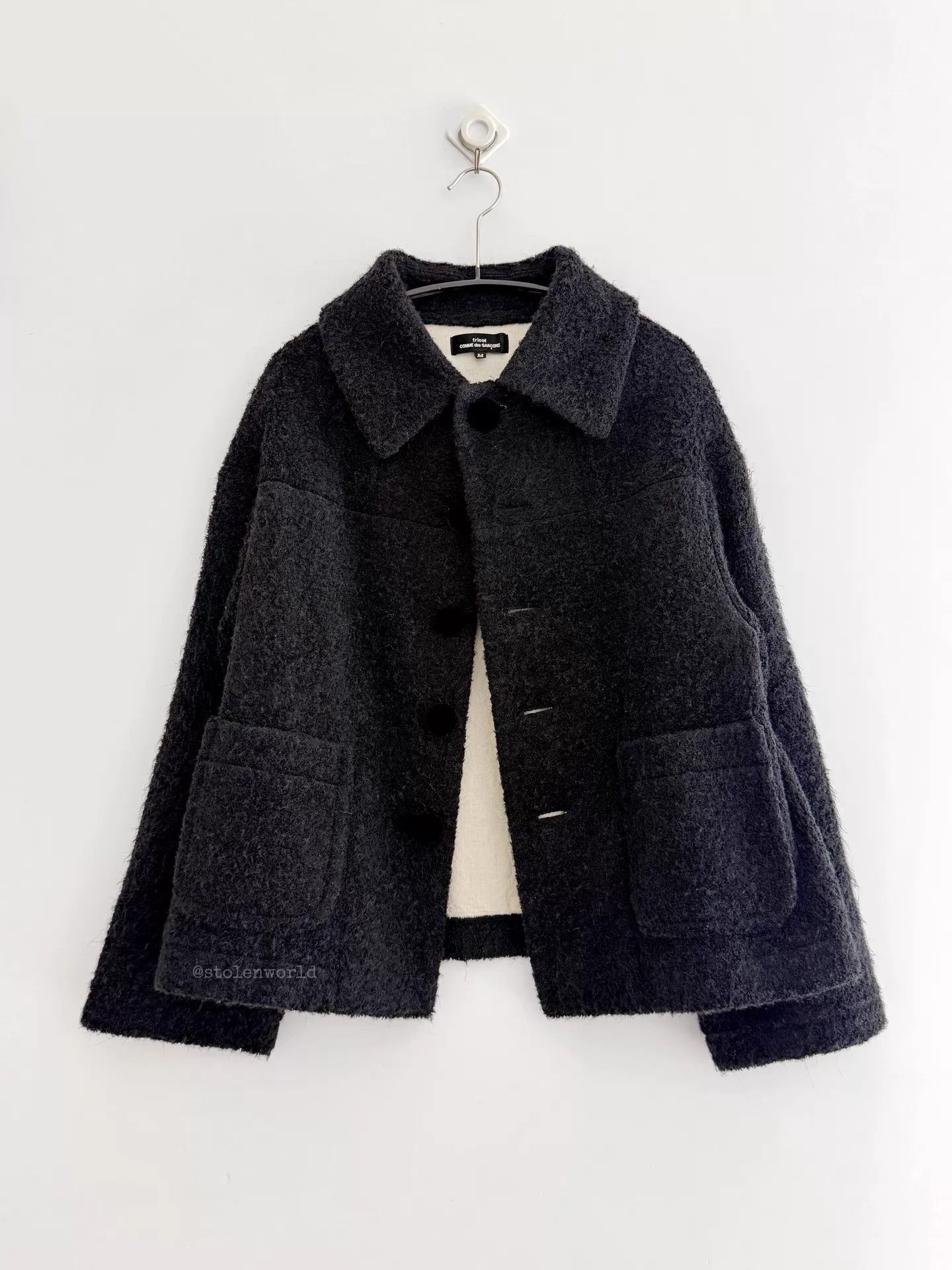 Comme des Garcons Comme des Garçons Black Plush Mini Jacket Size M / US 6-8 / IT 42-44 - 2 Thumbnail