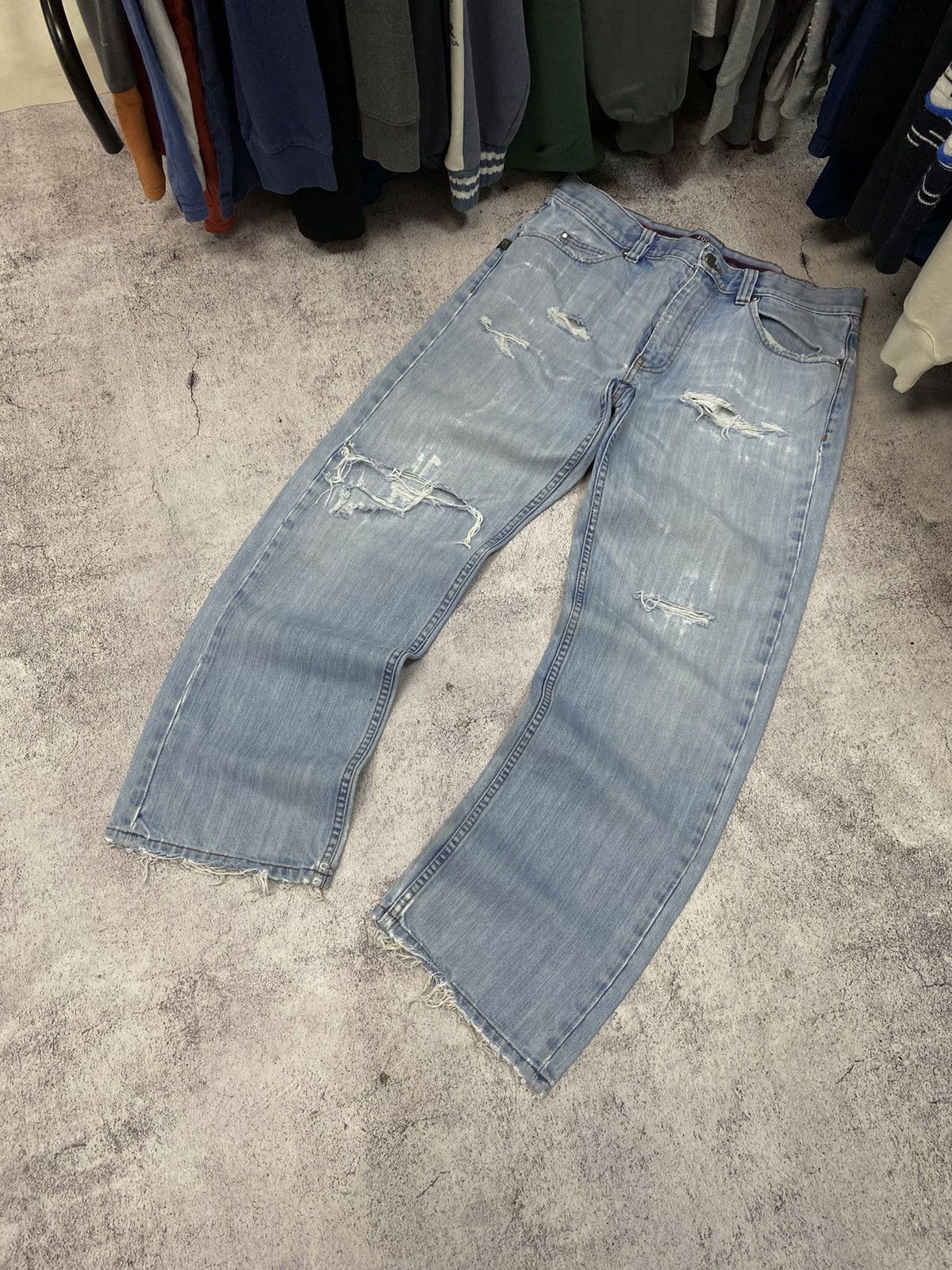 Joop! DISTRESSED DENIM VINTAGE PANTS FADED DIRTY CRASHED OPIUM Size US 32 / EU 48 - 2 Thumbnail