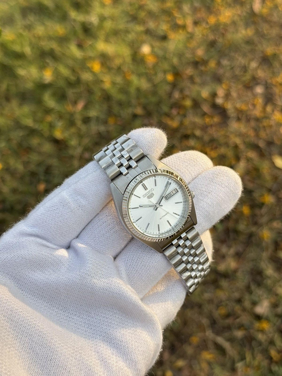 Seiko seiko 5 silver dial SNXJ automatic 7009-3110 Japan Made Size 36 - 18 Thumbnail