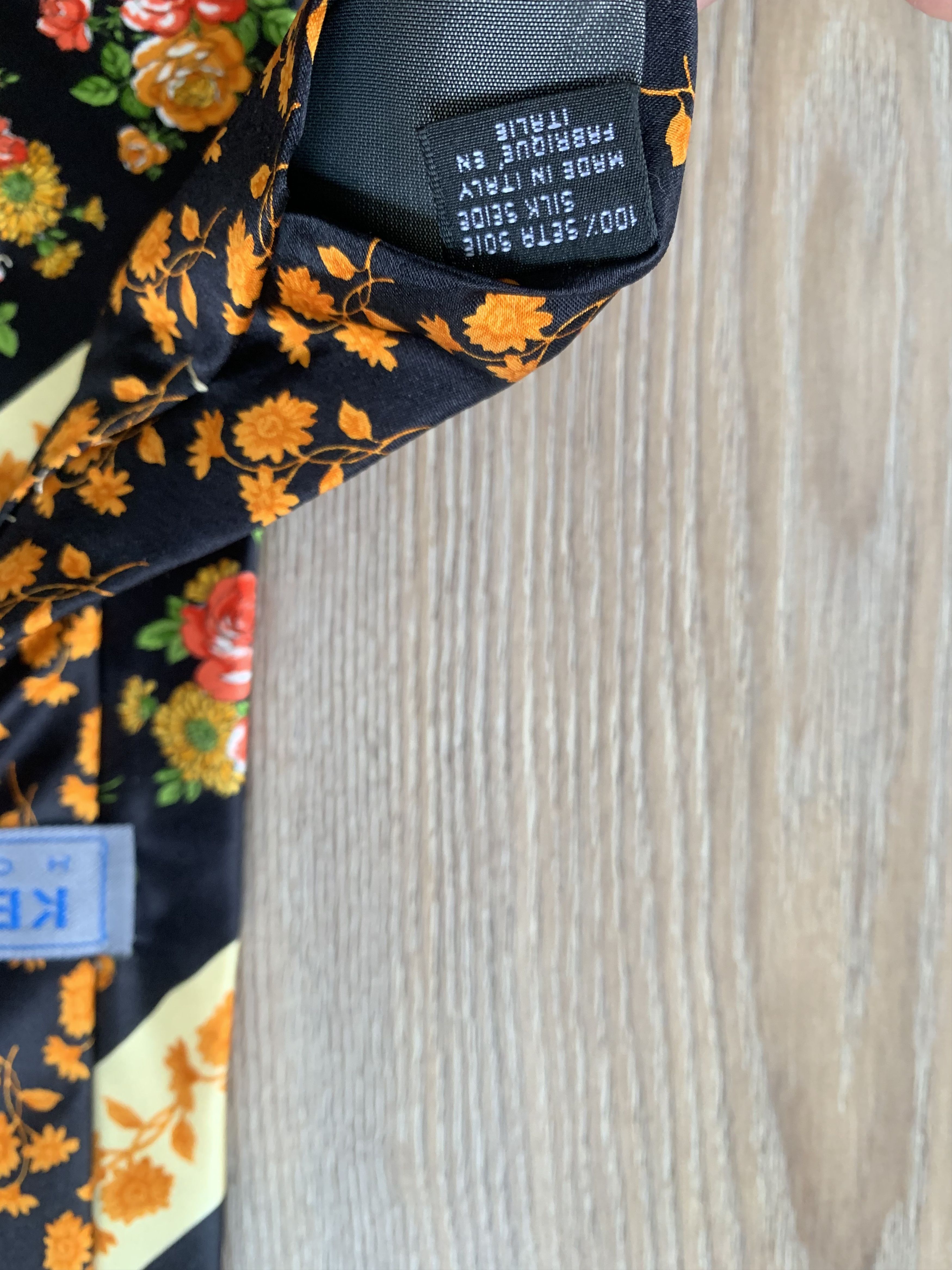 Kenzo Rare Kenzo Homme Italian Flower Printed Silk Tie Size ONE SIZE - 8 Thumbnail