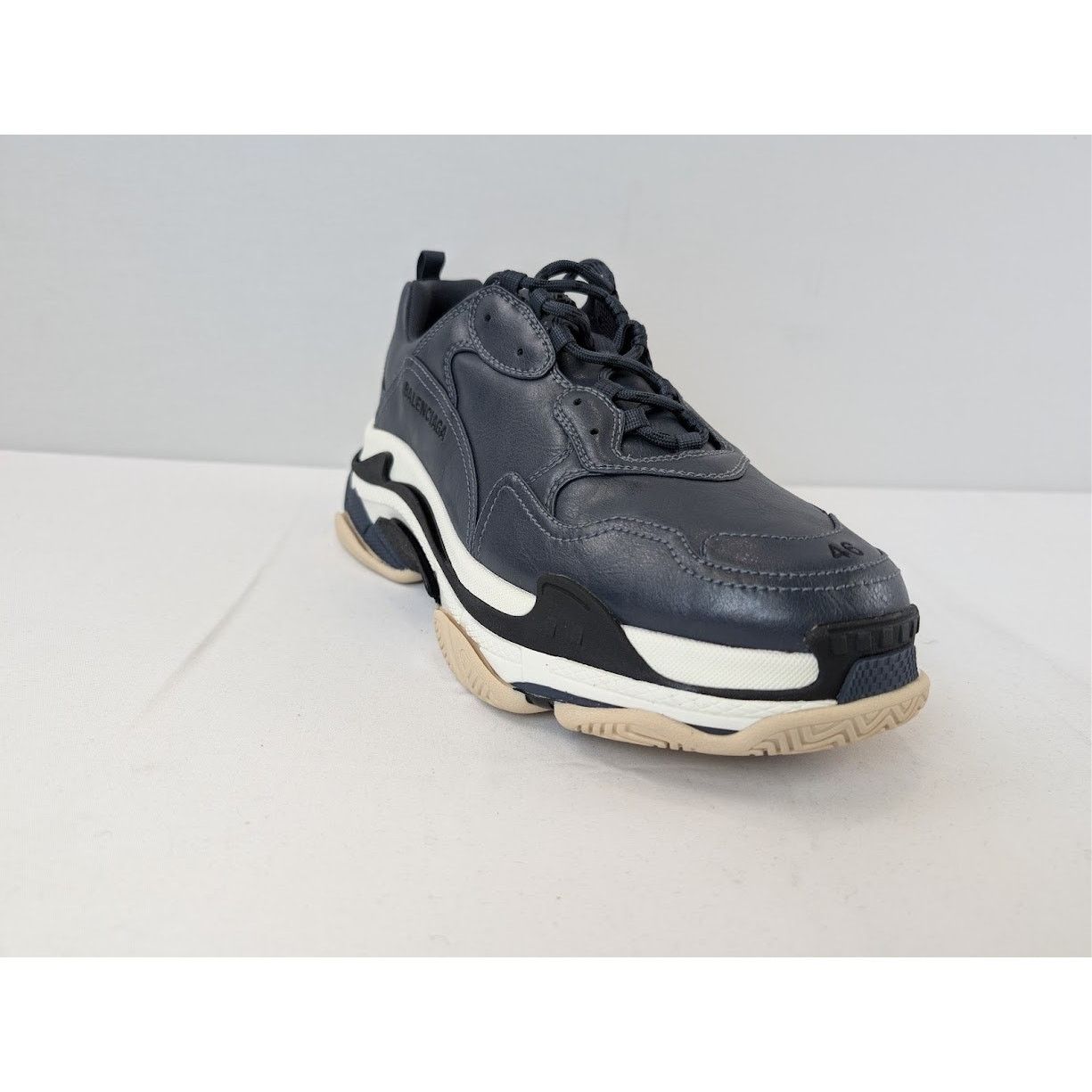 Balenciaga o1rshd1 Triple S Logo Type Sneakers in Blue/Sand Size US 13 / EU 46 - 2 Thumbnail