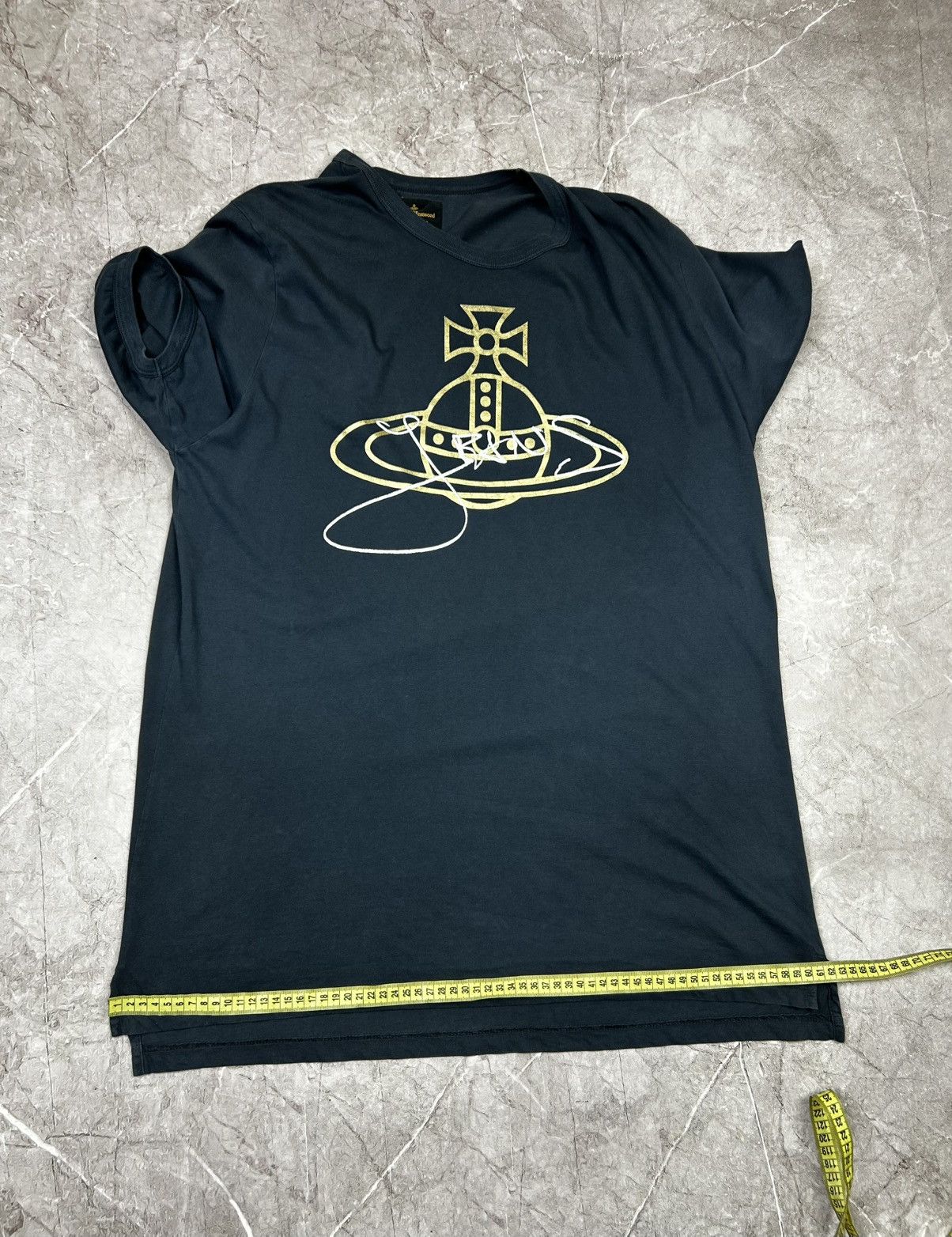 Vivienne Westwood Vintage Vivienne Westwood Big Logo T-shirt Dark blue Size US XXL / EU 58 / 5 - 5 Thumbnail