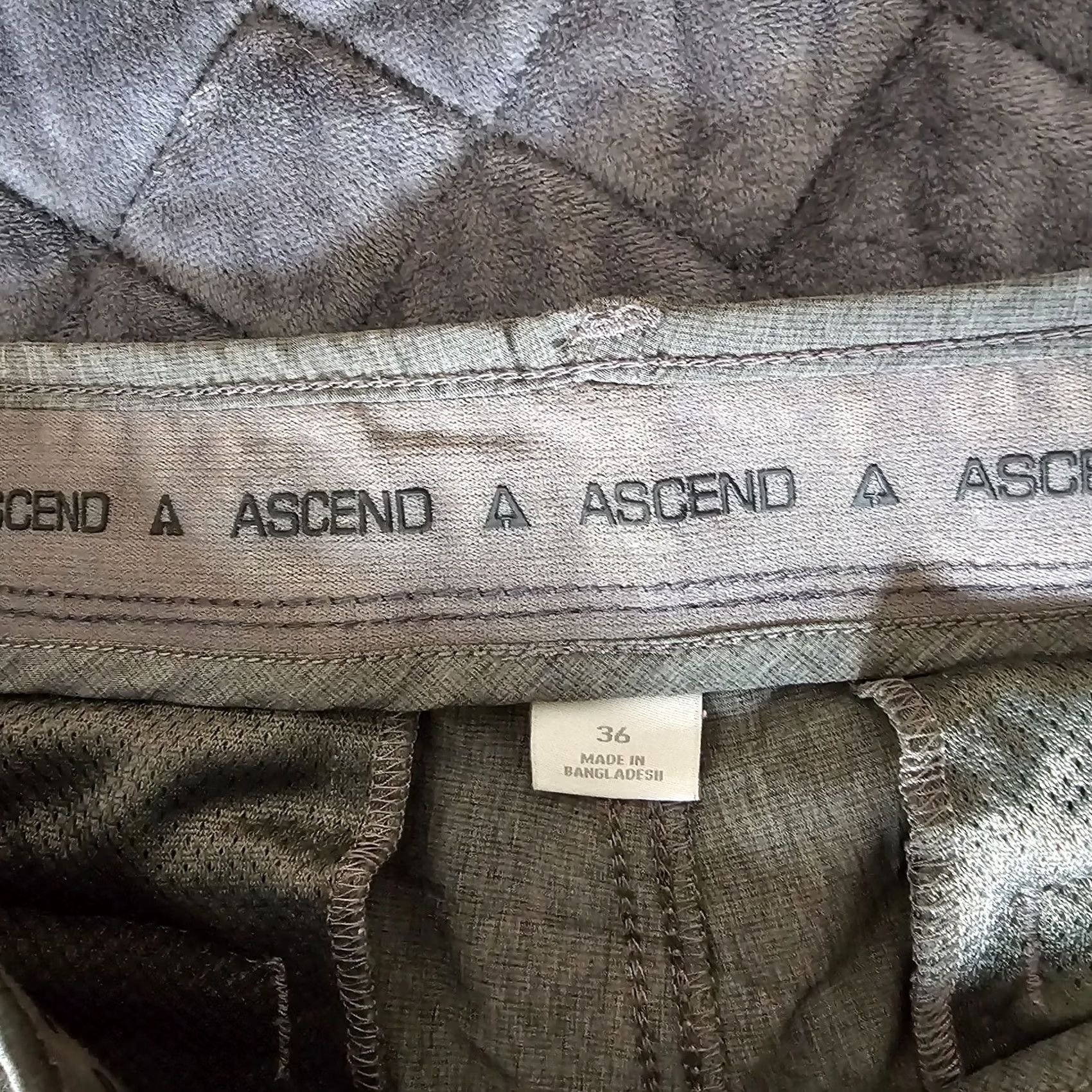 ASCENO Ascend Mens Cargo Shorts 36x9 Gray Flat Front Pockets Outdoor Summer 9 In Inseam Size US 36 / EU 52 - 2 Thumbnail