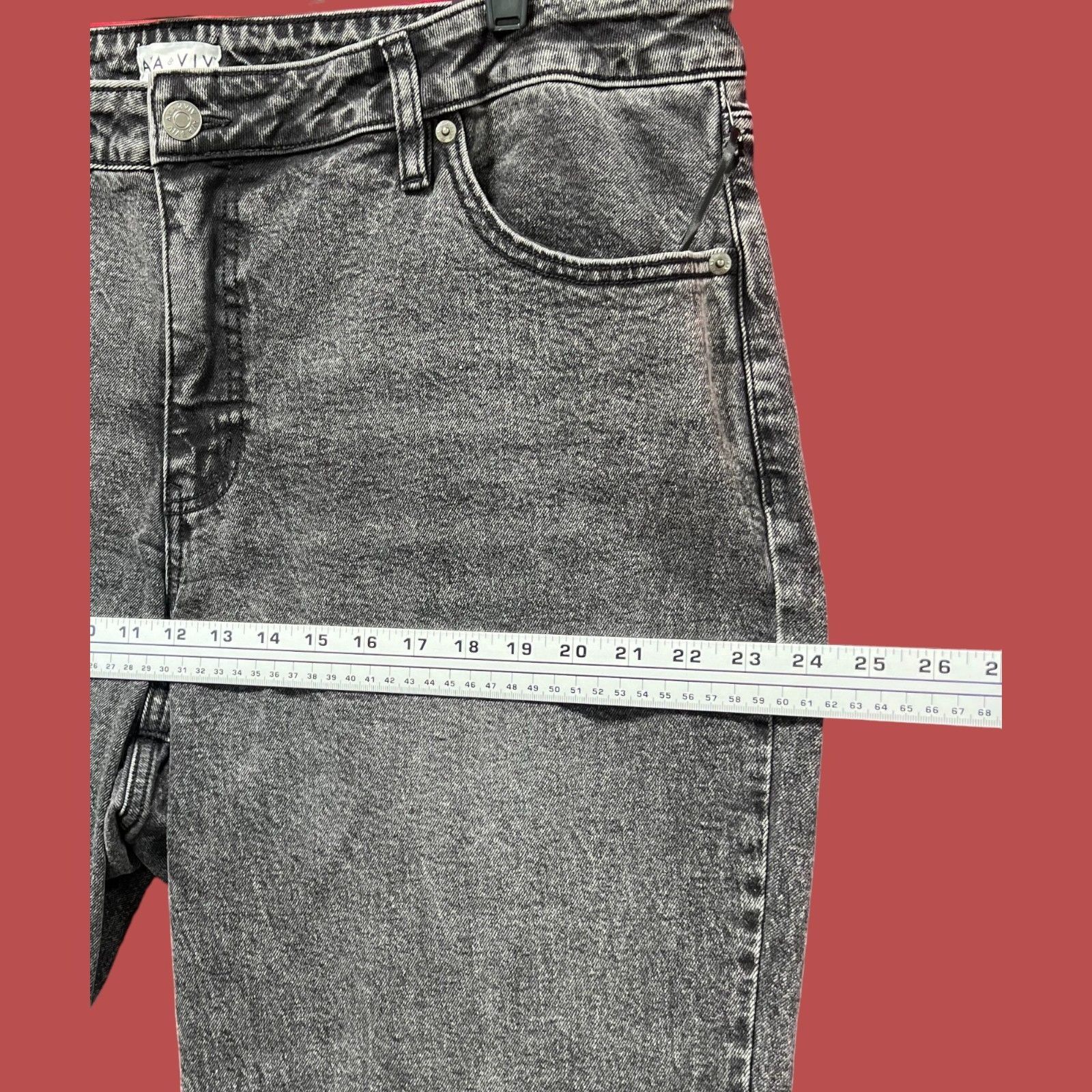 Other Ava & Viv - Women's High-Rise Straight Pants - Stretch - Bla Size 42" / US 20 - 4 Thumbnail