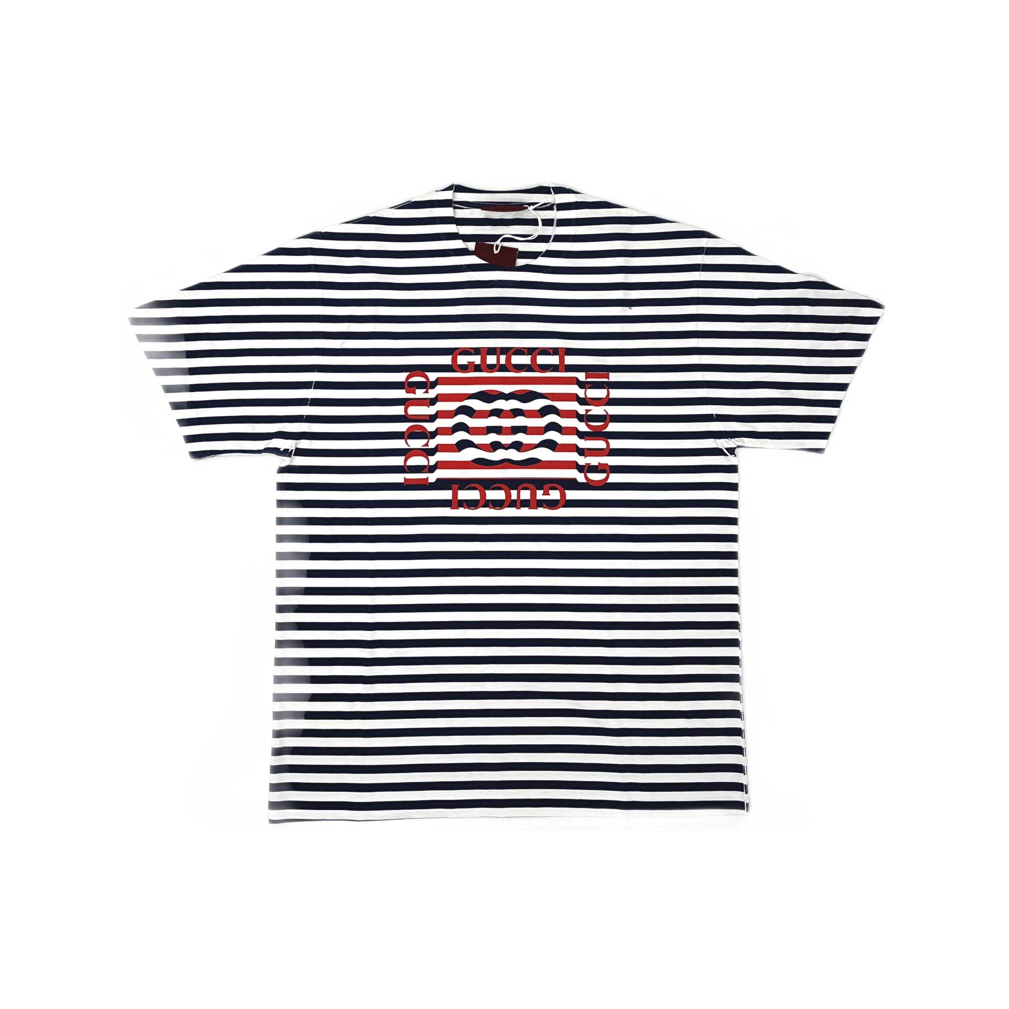 Gucci Gucci Striped Logo T-Shirt Size L Size US L / EU 52-54 / 3 - 1 Thumbnail