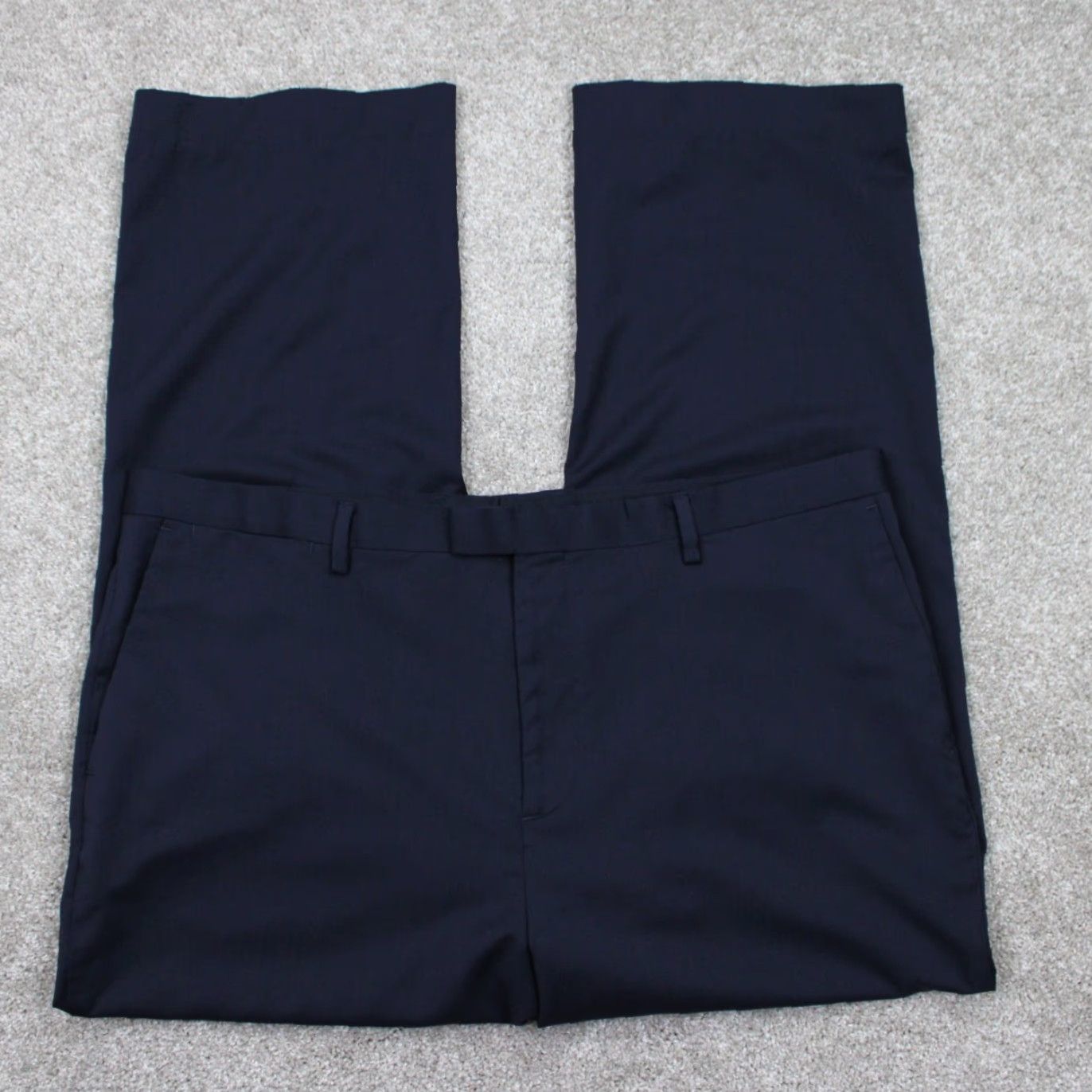 Banana Republic Dress Pants Mens 40x30 Blue Slim Fit Wool Straight Front Dress  Pants Mens UI
