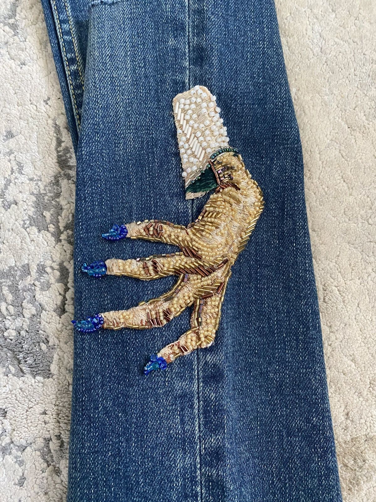 Undercover 2023 AW "Komische" Hand Denim Pants Size US 32 / EU 48 - 3 Thumbnail