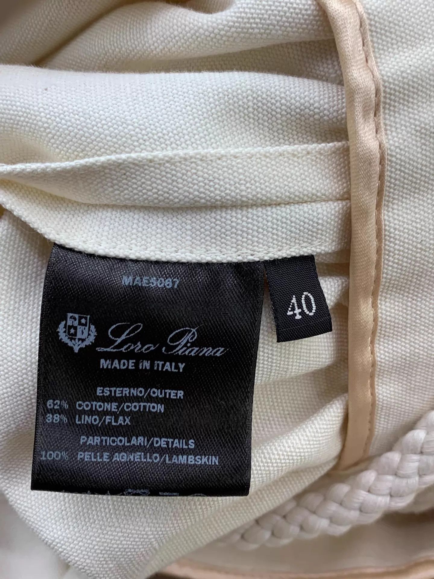 Loro Piana Loro Piana Cream Notch Waist Cotton-Linen Long 40 NWT Size S / US 4 / IT 40 - 5 Thumbnail