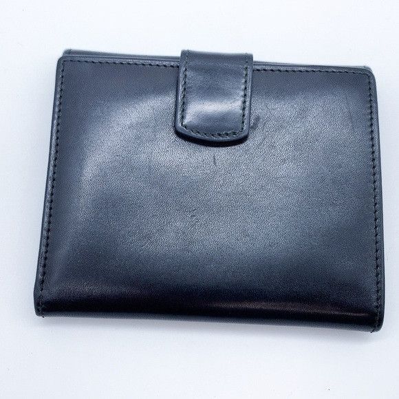 Salvatore Ferragamo Salvatore Ferragamo Black Leather Wallet with Gold Accent Size ONE SIZE - 4 Thumbnail