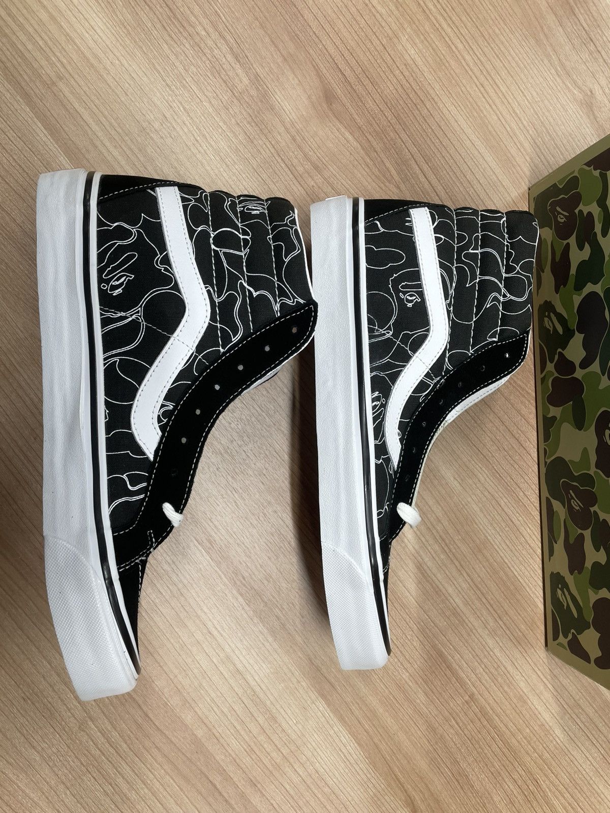 Bape × Vans VANS LINE ABC CAMO SK8-HI 38 DX Size US 11.5 / EU 44-45 - 4 Thumbnail