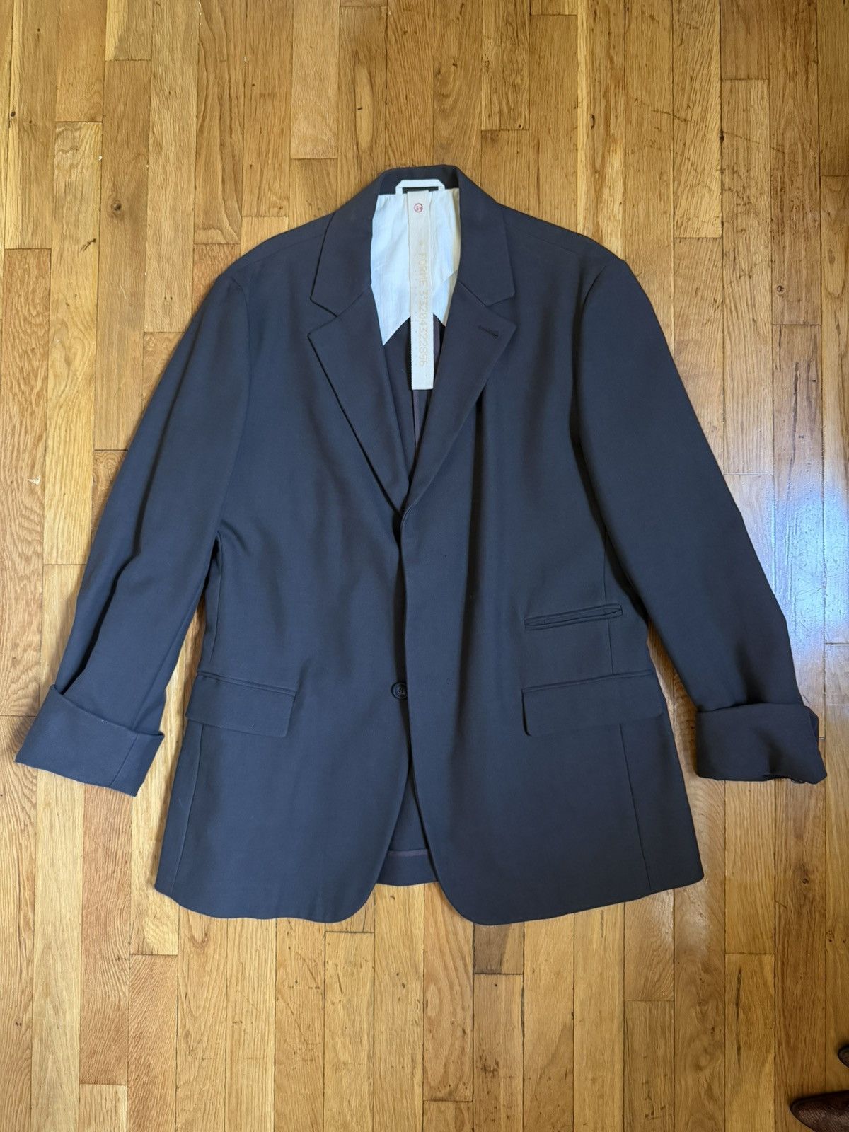 Roll Sleeve Blazer Cashmere Grey/Brown