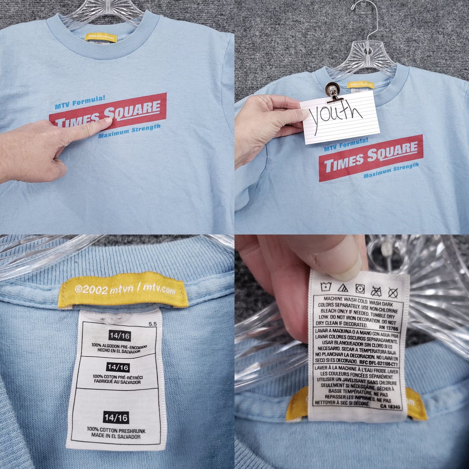 Vintage VINTAGE MTV T Shirt Mens Small Blue 90s Music Formula Times Square Maximum Stretch Size US S / EU 44-46 / 1 - 8 Thumbnail