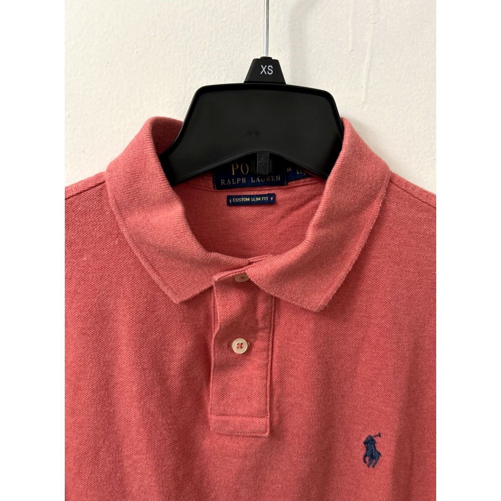 Polo Ralph Lauren Polo Ralph Lauren Shirt Mens Medium Pink Custom Slim Fit Short Sleeve Blue Pony Size US M / EU 48-50 / 2 - 5 Thumbnail