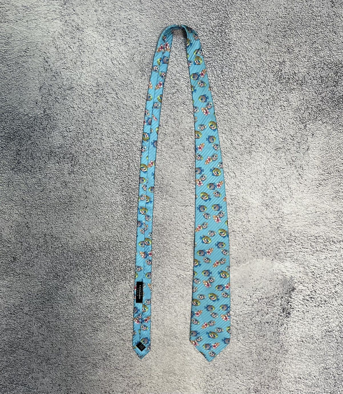 Leonard Paris Leonard Paris Tie 100%Silk Monogram Fish Floral MadeInItaly Size ONE SIZE - 1 Thumbnail
