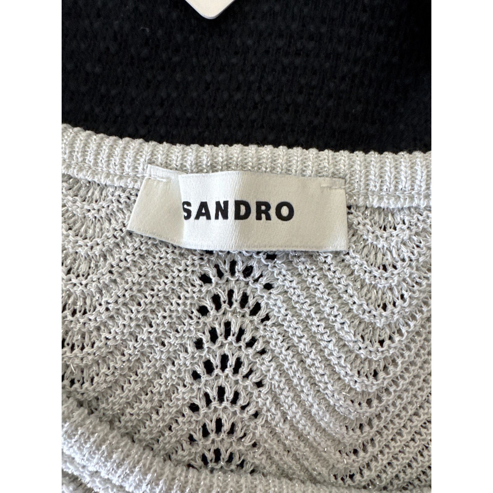 Sandro SANDRO Vallee Openwork Knit Tank Wave Pattern Mulit Size 2 Size XS / US 0-2 / IT 36-38 - 9 Thumbnail