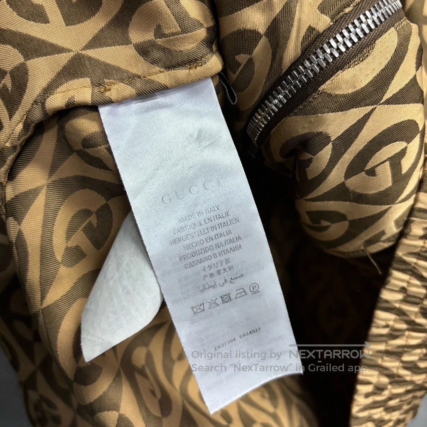 Gucci Guicci Brown striped patterned diamond-jacket coat| Size US XS / EU 42 / 0 - 5 Thumbnail
