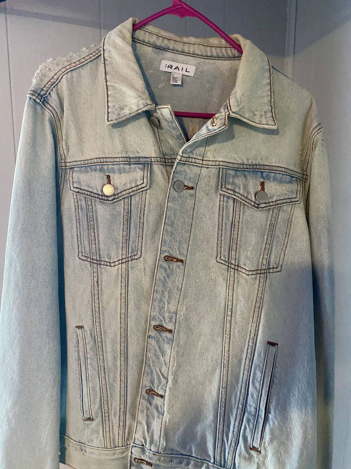 Rails × Vintage Distressed Denim Jacket Size US L / EU 52-54 / 3 - 1 Thumbnail