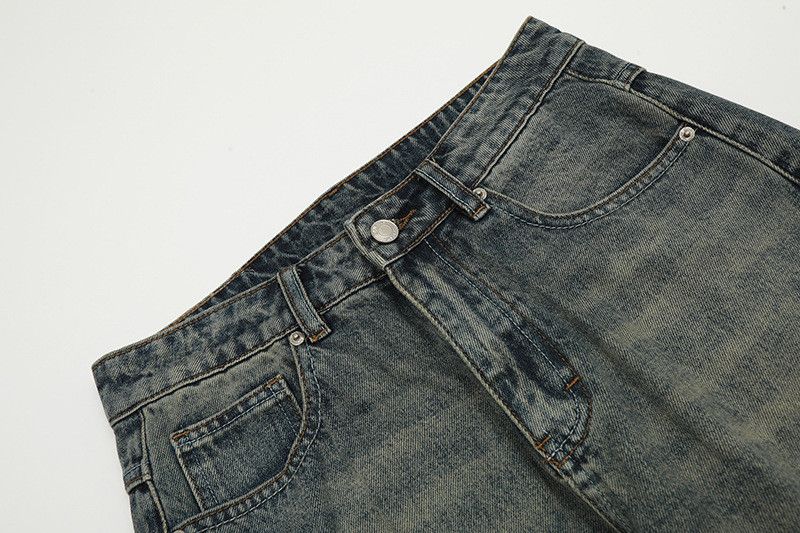 Vintage American retro men's gradient washed loose jeans Size US 32 / EU 48 - 3 Thumbnail