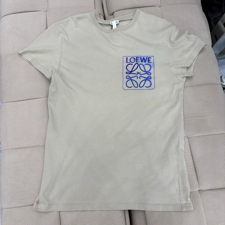 Loewe LOEWE Embroidered Logo printed fake pocket round neck shor Size XXS / US 00 / IT 34 - 1 Thumbnail