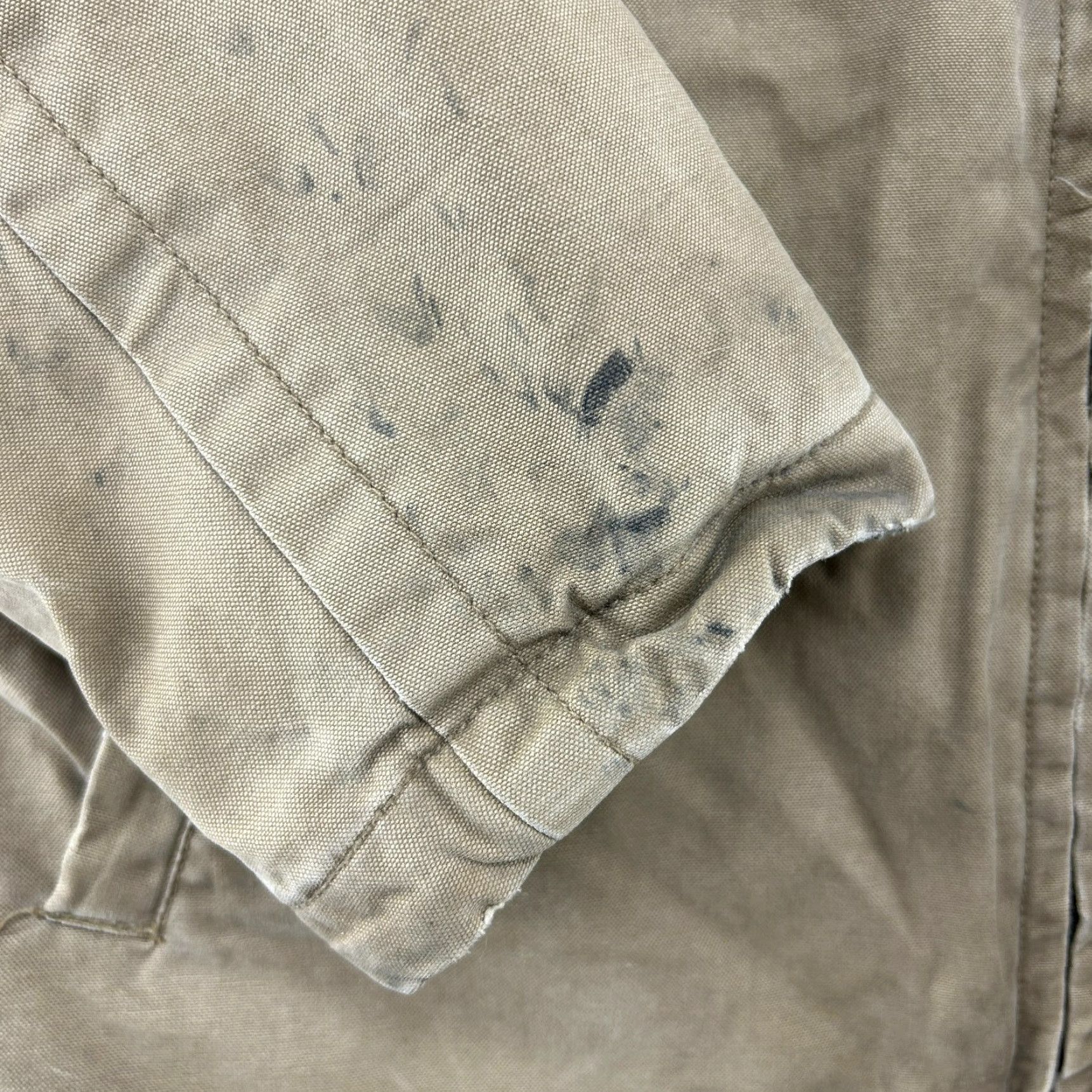 American Eagle Outfitters VINTAGE American Eagle Outfitters Jacket Mens XL Beige Cotton Parka Lined Fleece Grunge Workwear Size US XL / EU 56 / 4 - 5 Thumbnail