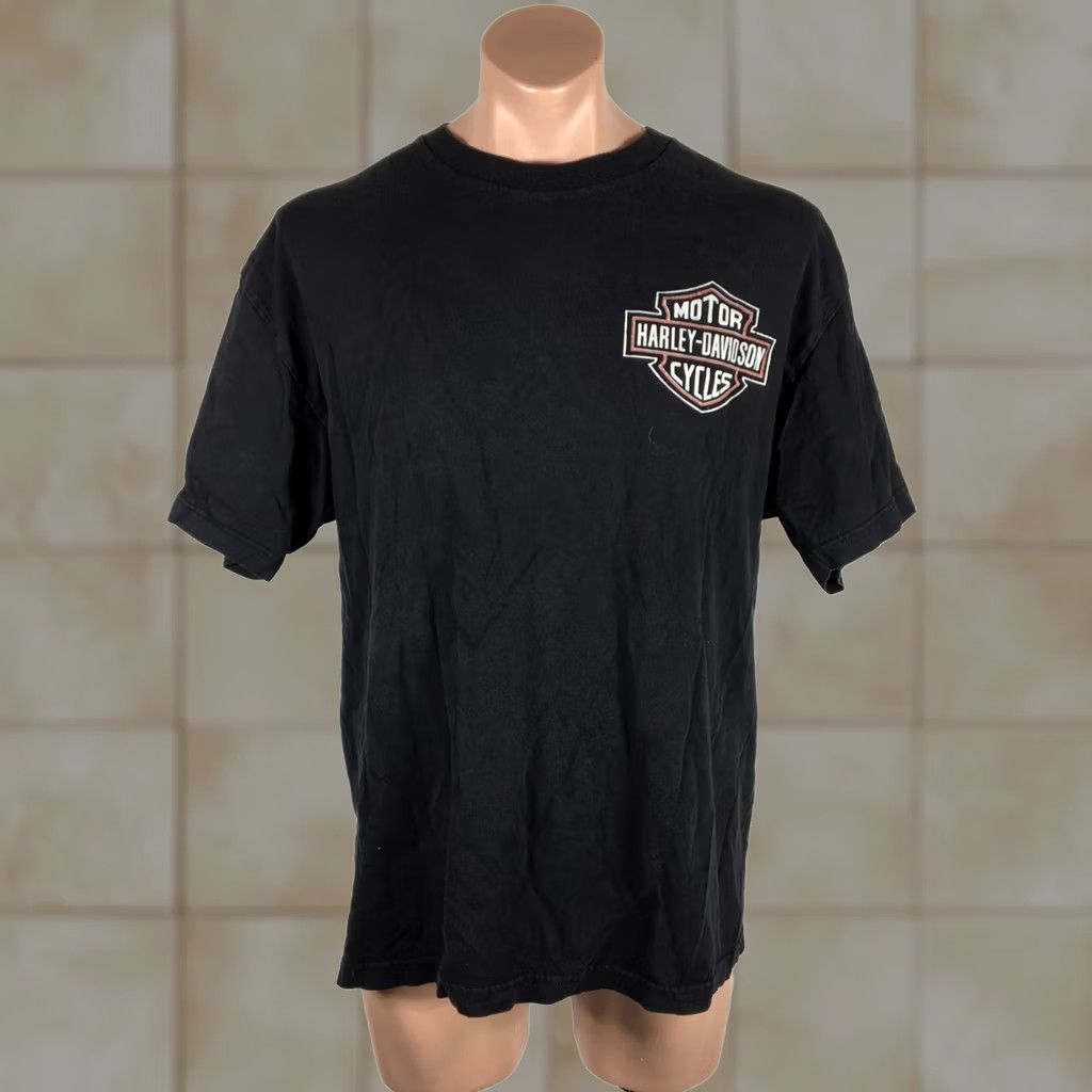 Harley Davidson VINTAGE Harley-Davidson Road King T-Shirt Mens XL Black 90s Graphic Print USA Men Shirts Size US XL / EU 56 / 4 - 1 Thumbnail
