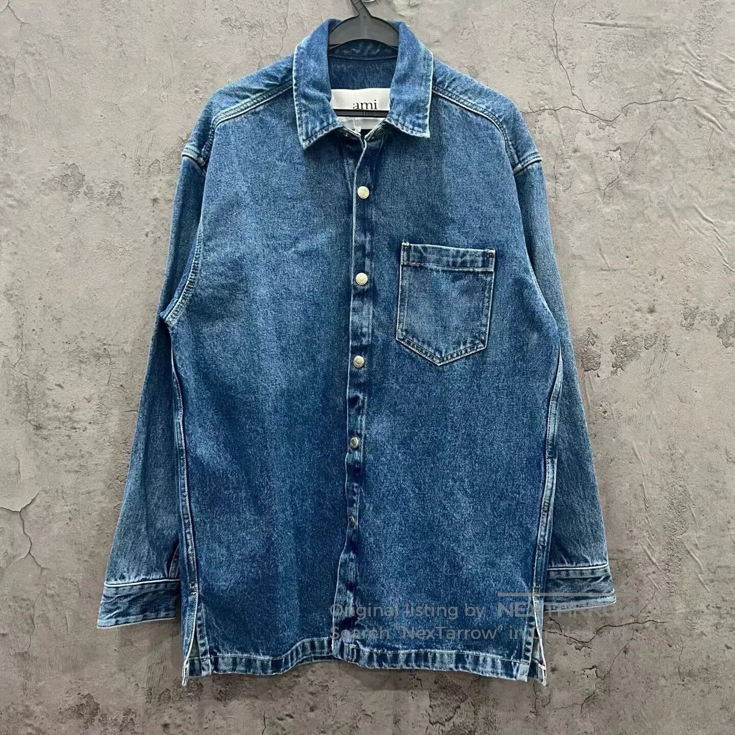 AMI Ami Washed distressed denim jacket| Size US S / EU 44-46 / 1 - 1 Thumbnail