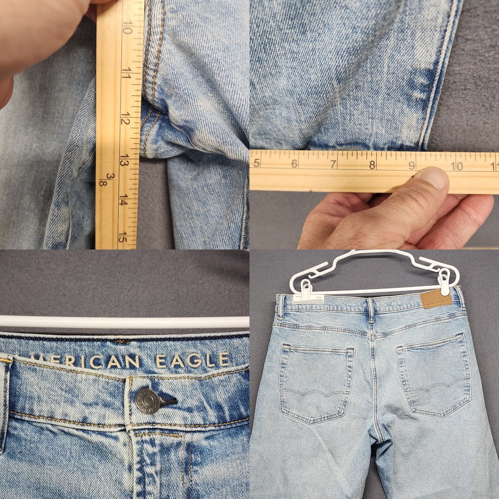 Vintage VINTAGE American Eagle Baggy Jeans Mens 34x30 Light Wash Blue Easyflex NEW Size US 34 / EU 50 - 8 Thumbnail