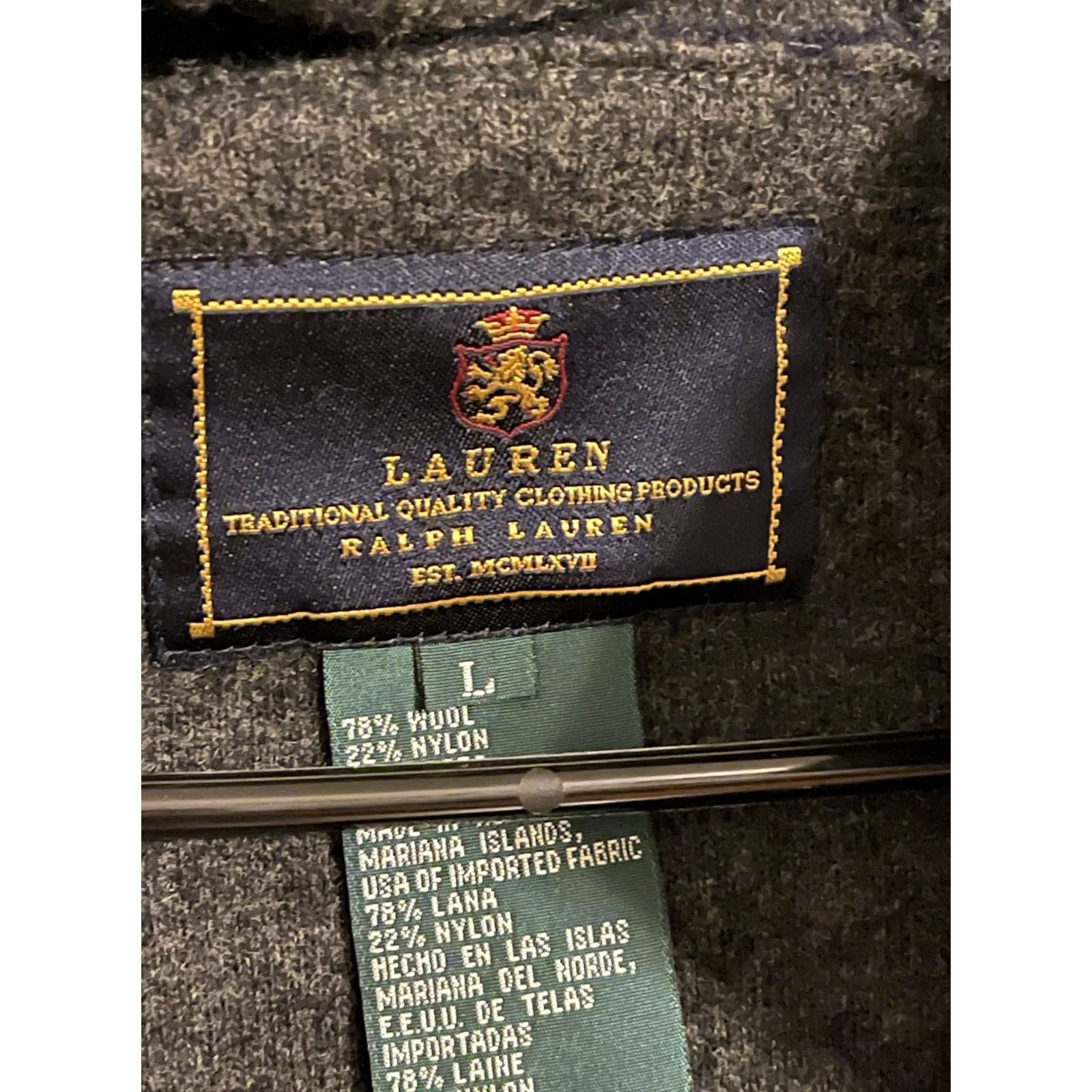 Ralph Lauren Ralph Lauren Navy Blue Hood Wool Jacket - Women's L Regular Hooded Toggle Buttons Wool Sweater Coat Size L / US 10 / IT 46 - 4 Thumbnail