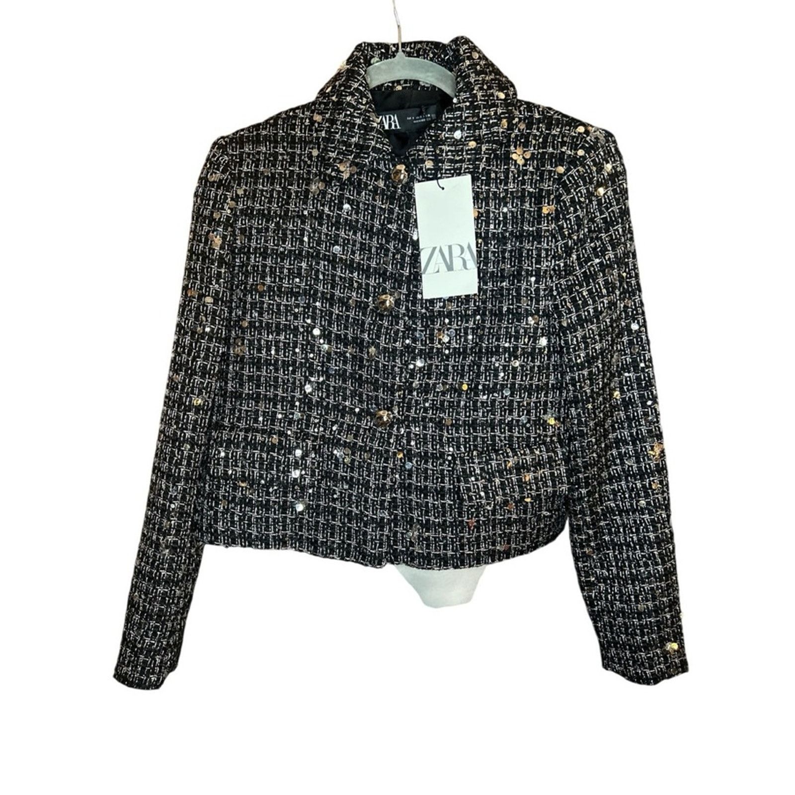 Zara NWT- Zara- textured sequins jacket- small Size XS / US 0-2 / IT 36-38 - 3 Thumbnail