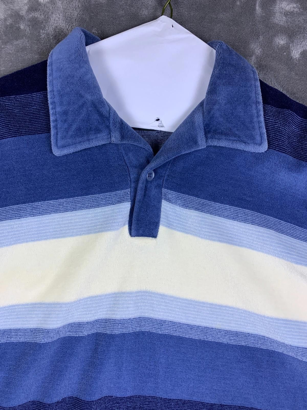 Carlos Campos Campus Velour LS Polo Shirt Striped Shirt LS Sz. L (277) Size US L / EU 52-54 / 3 - 3 Thumbnail