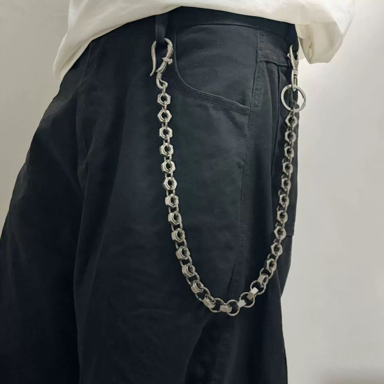 Vintage Retro hip-hop punk style jeans waist chain Size ONE SIZE - 3 Thumbnail